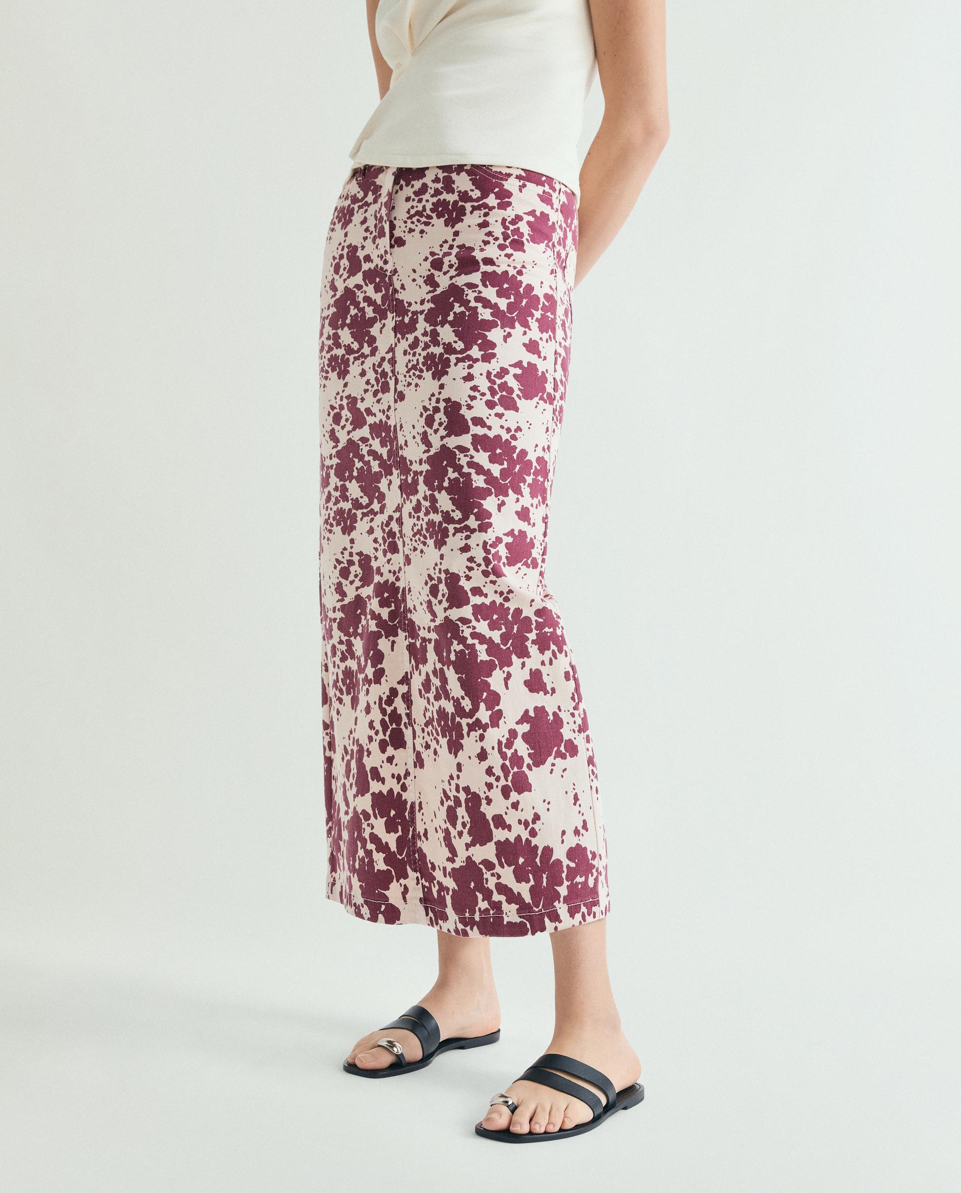 Falda midi vaquera con estampado animal print - Scalpers - Multicolor Multicolor-2
