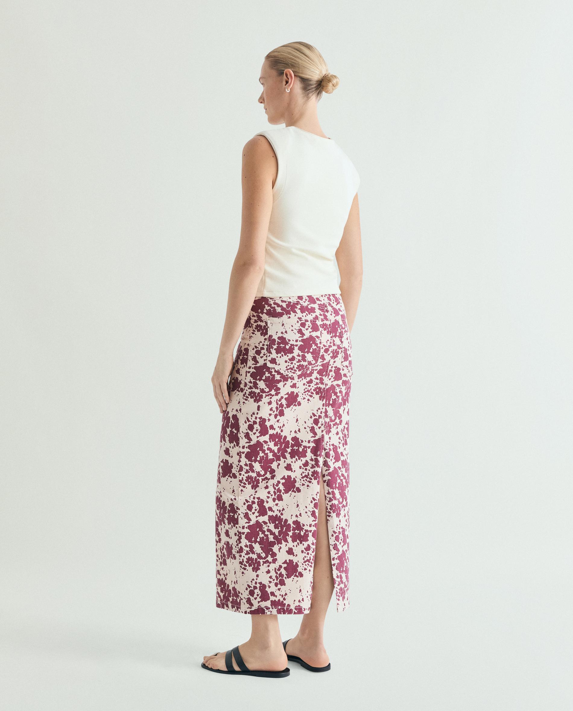 Falda midi vaquera con estampado animal print - Scalpers - Multicolor Multicolor-3