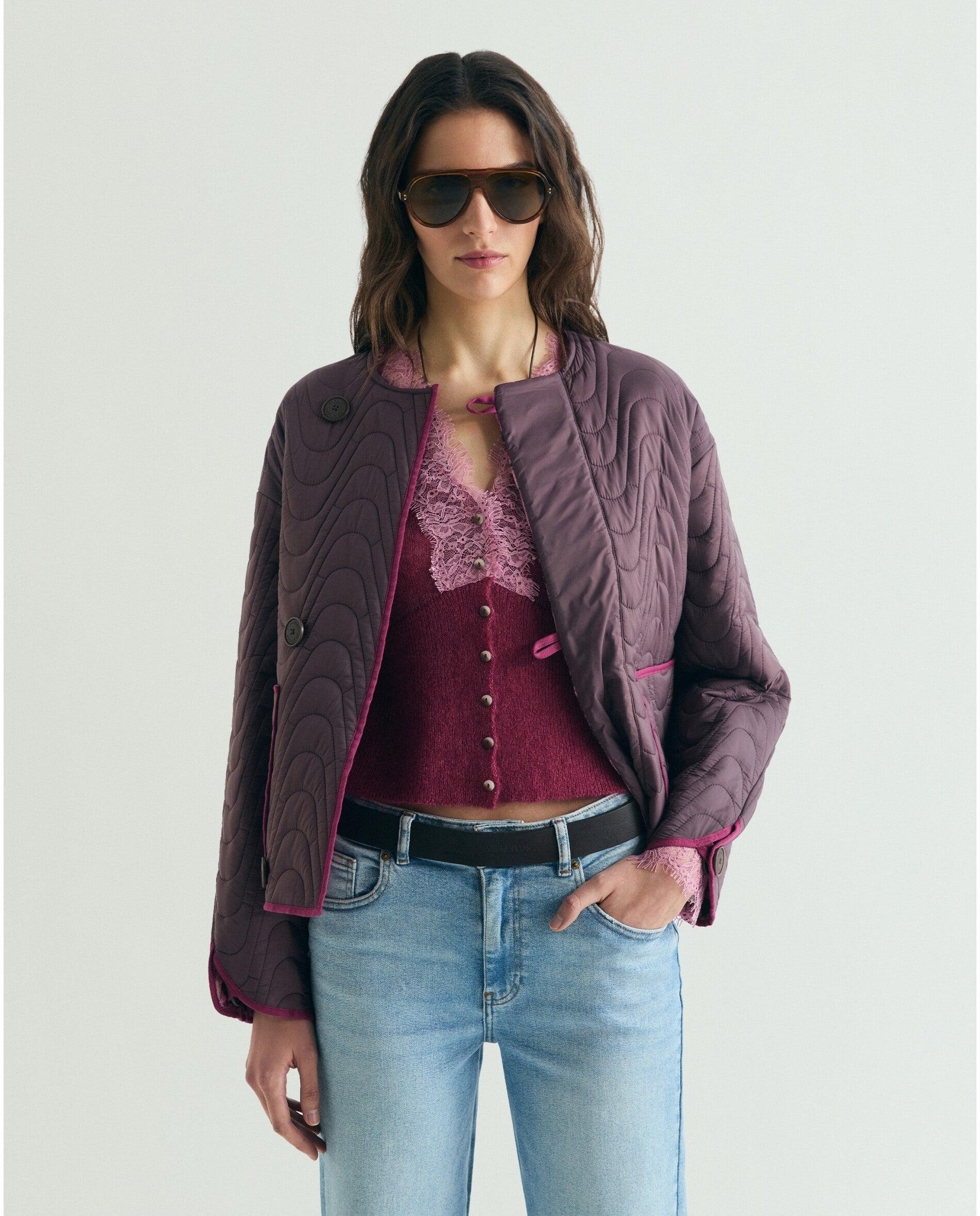 Scalpers - Chaqueta de mujer acolchada y reversible.