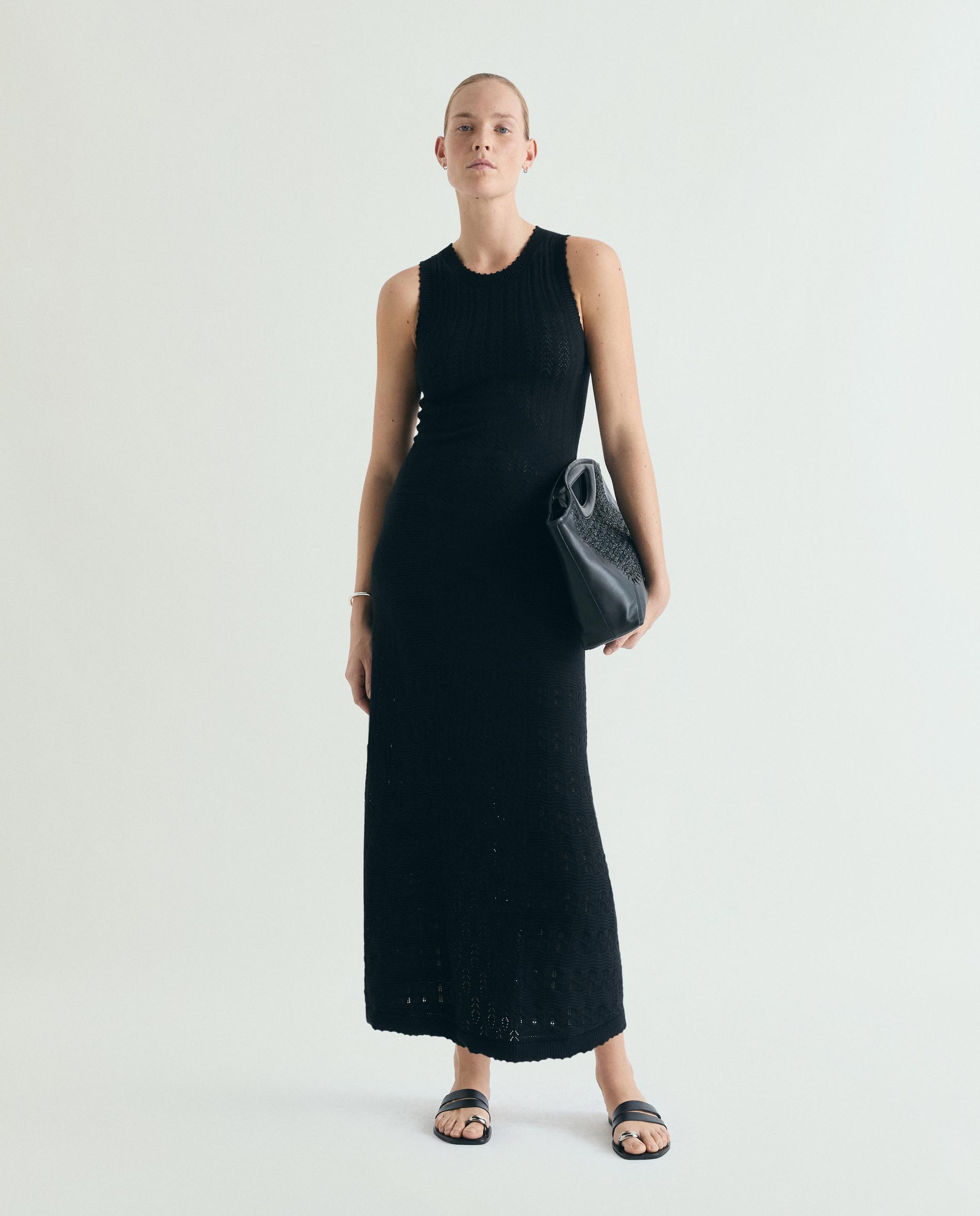 Scalpers - Vestido midi de punto sin mangas.