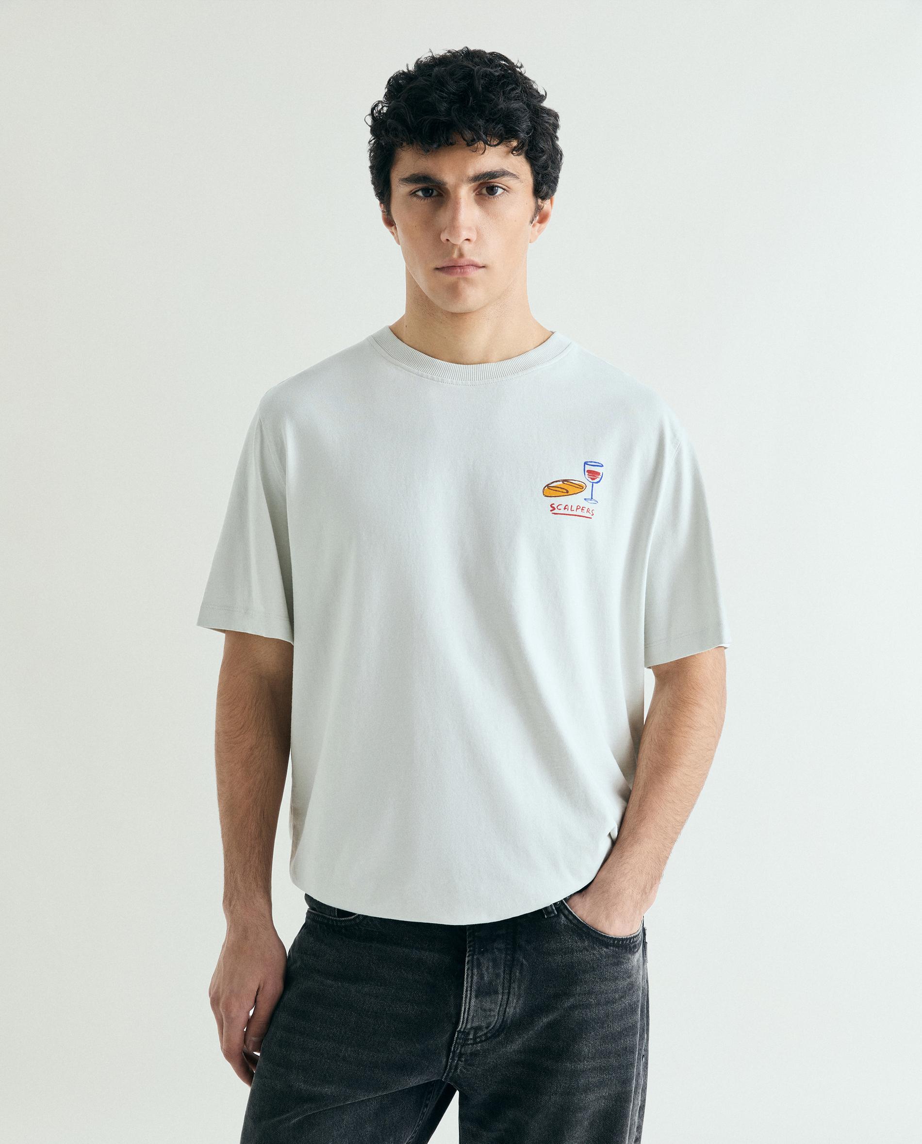 Scalpers - Camiseta de hombre de manga corta con gráfico trasero.