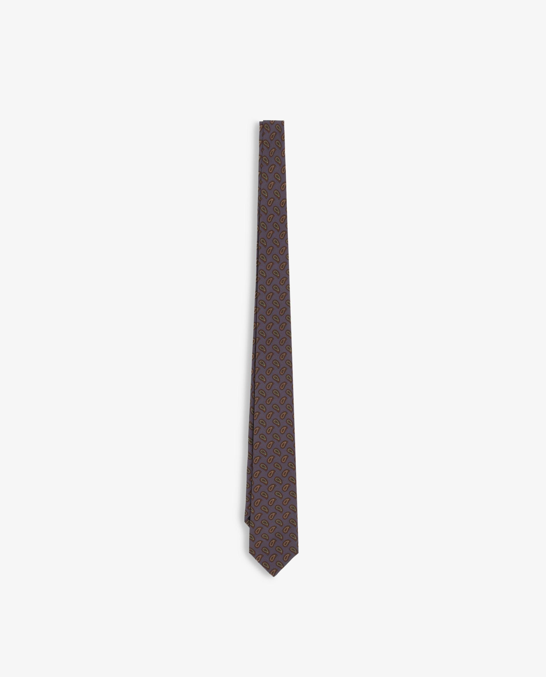 Imagen 0 de Corbata de hombre de seda con estampado paisley Púrpura