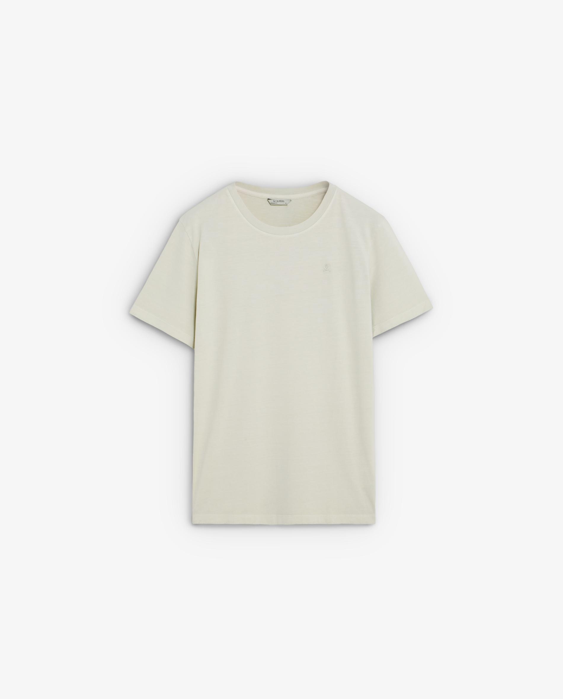 Camiseta de hombre de manga corta con cuello redondo - Scalpers - Kaki Gris claro-1