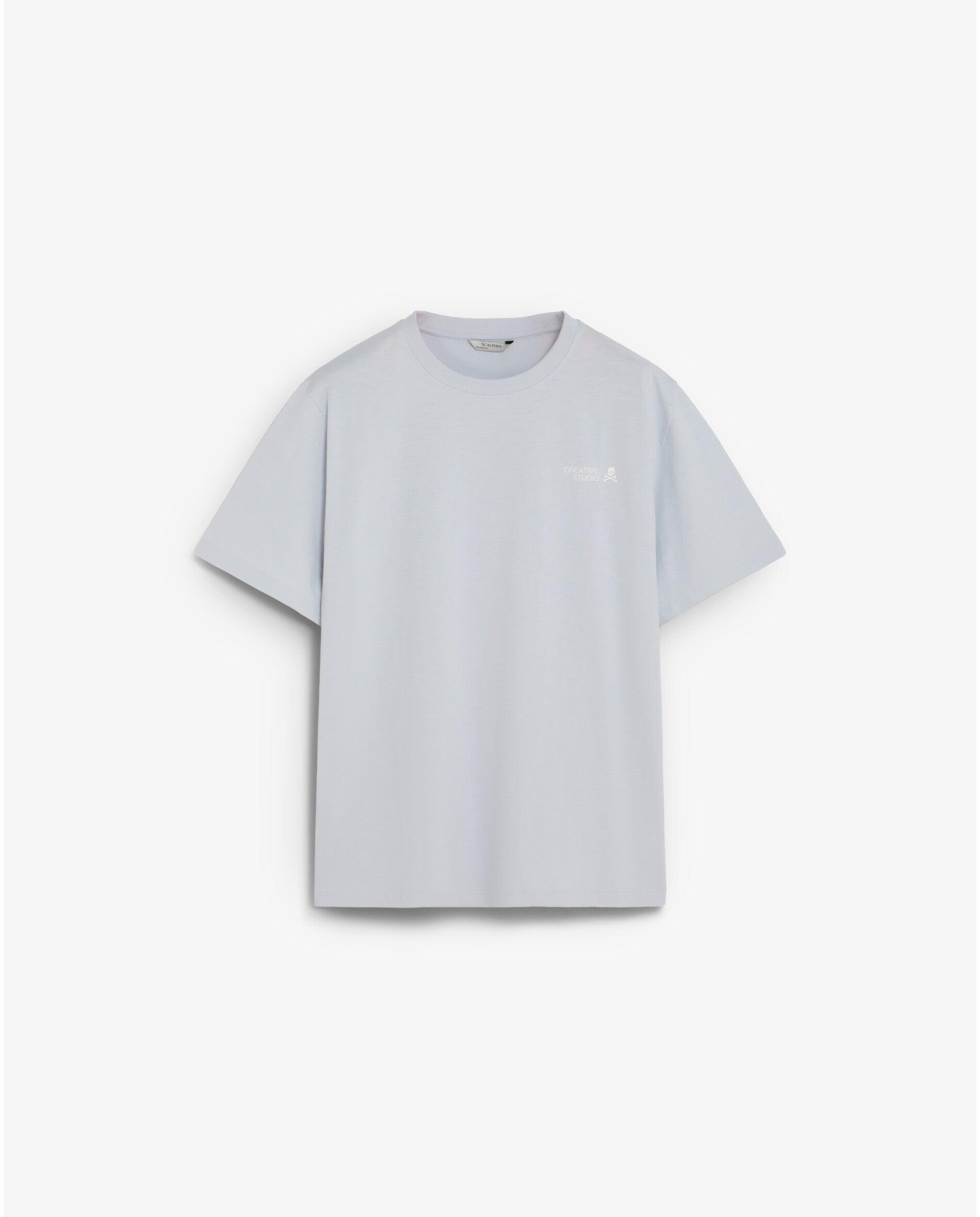 Imagen 0 de Camiseta de hombre de manga corta con letrero trasero Azul claro