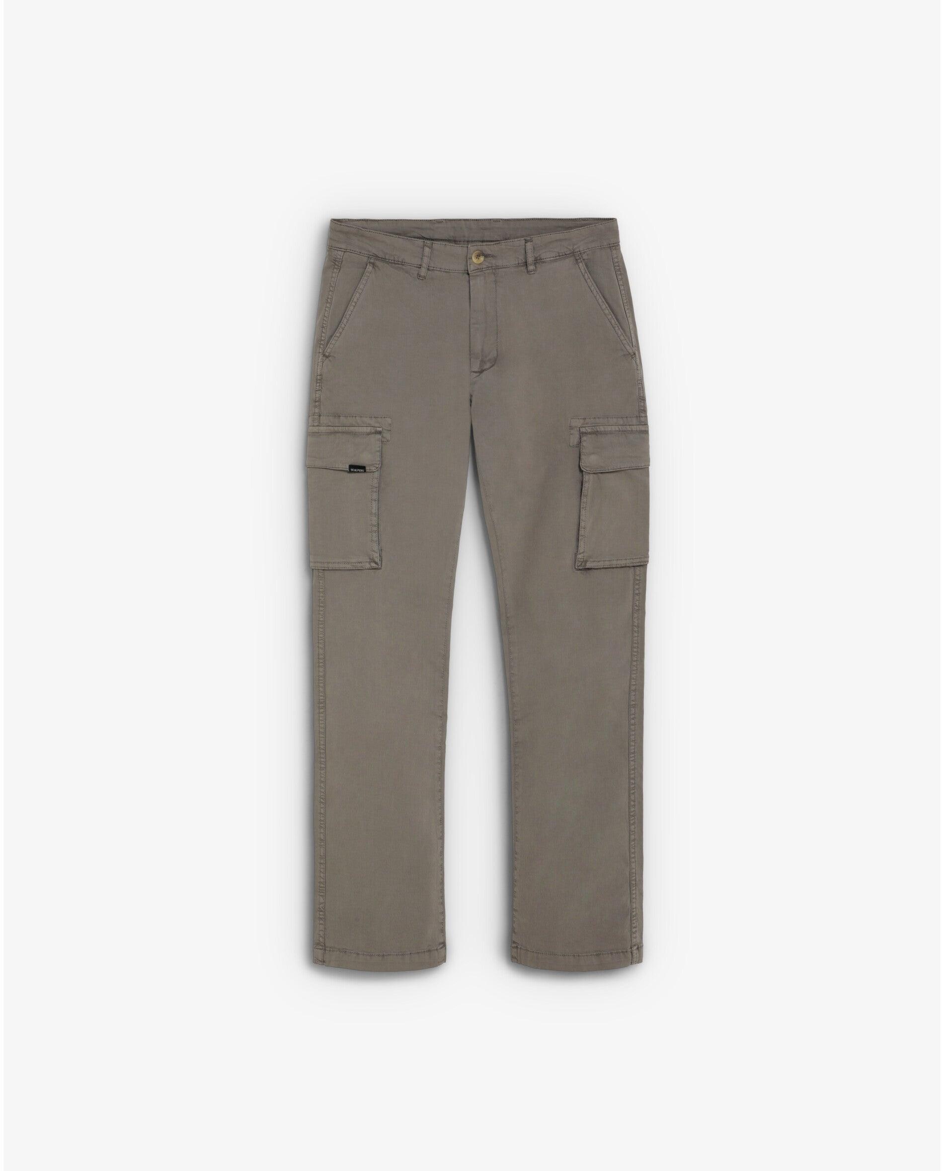 Scalpers - Pantalón cargo de hombre con cierre de botón y cremallera.