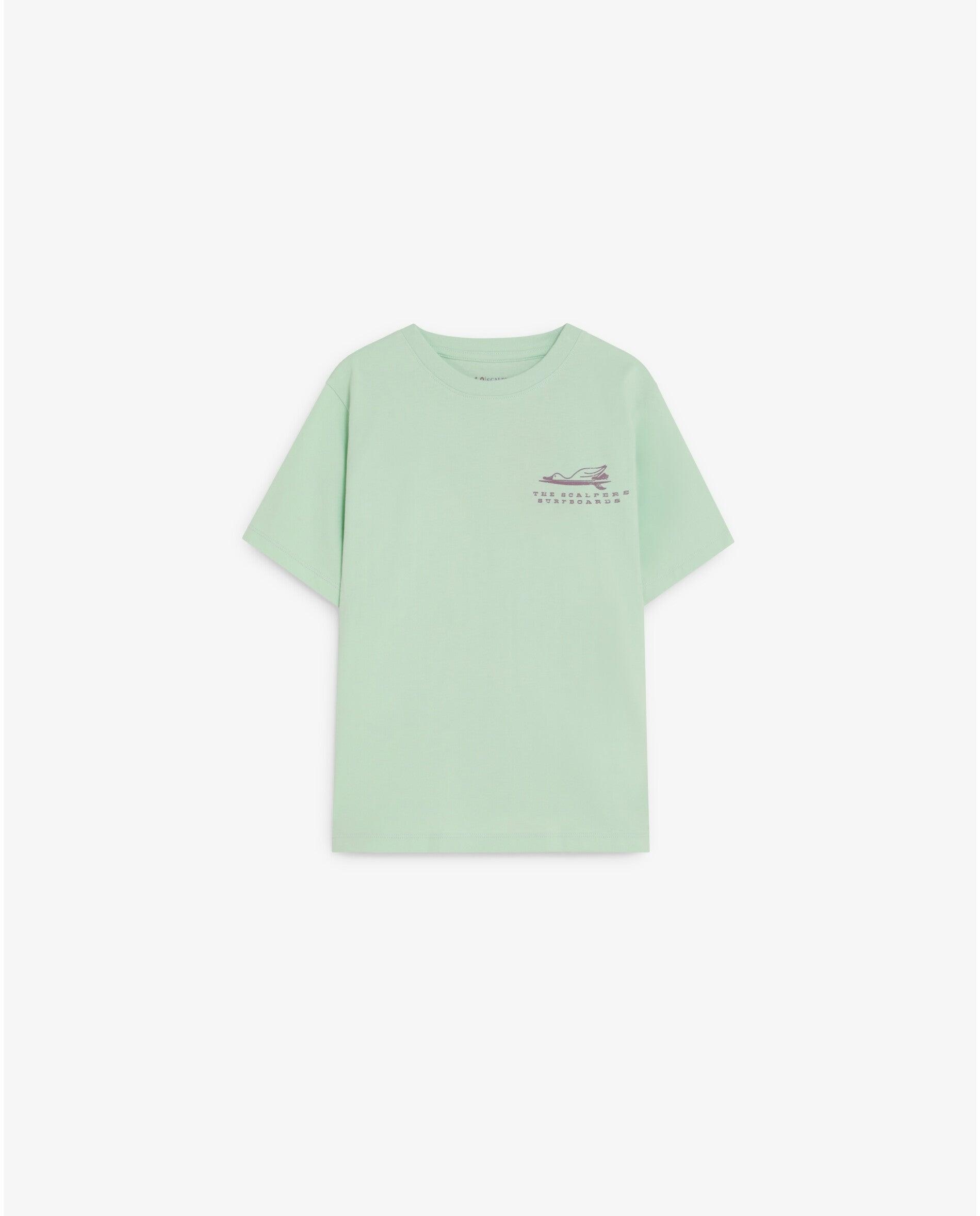 Imagen 0 de Camiseta de niño de manga corta con gráfico trasero Verde Agua