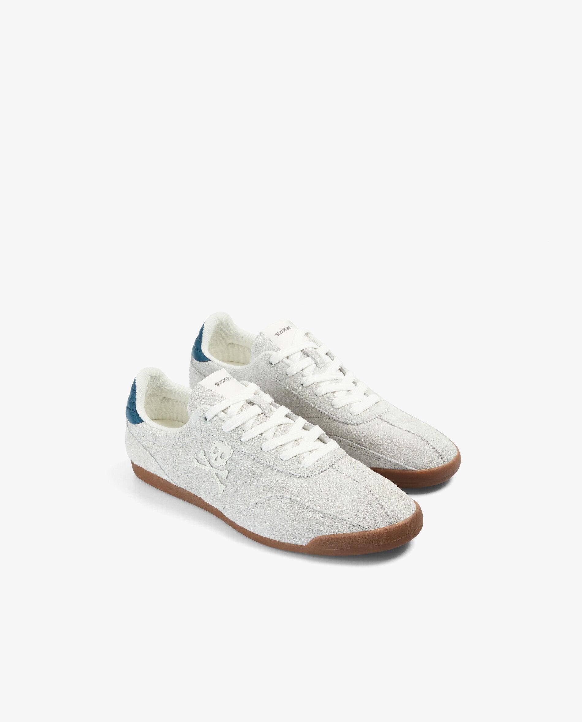 Zapatillas retro de hombre en ante y piel con talón a contraste - Scalpers - Gris claro Gris claro-3