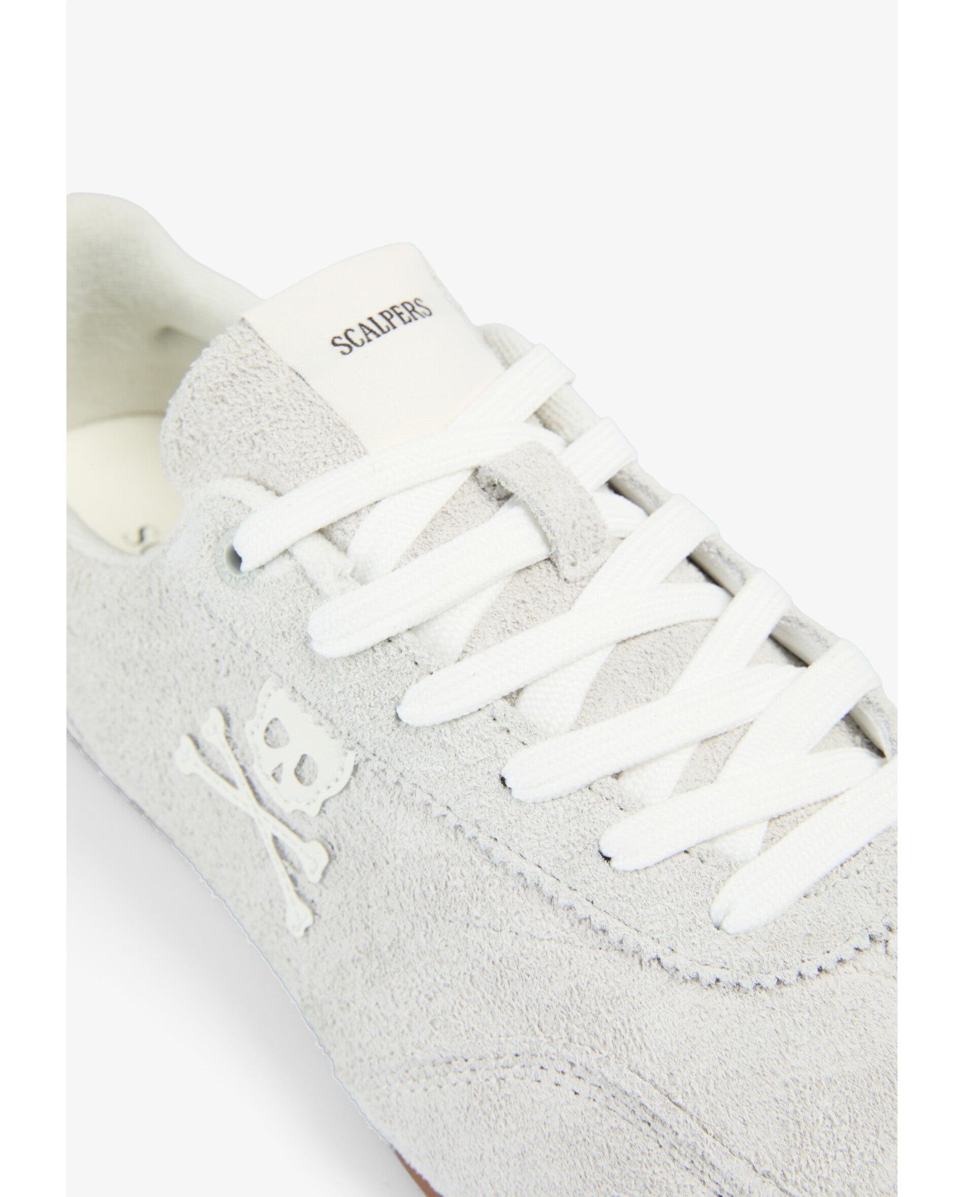Zapatillas retro de hombre en ante y piel con talón a contraste - Scalpers - Gris claro Gris claro-4