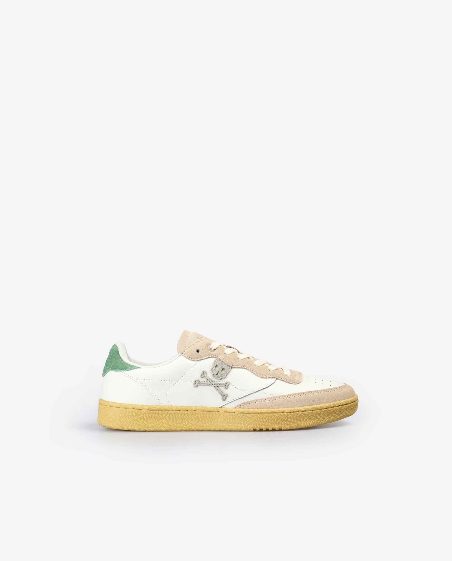 Imagen 0 de Zapatillas retro de hombre en piel con detalle a contraste en el talón Blanco / Verde