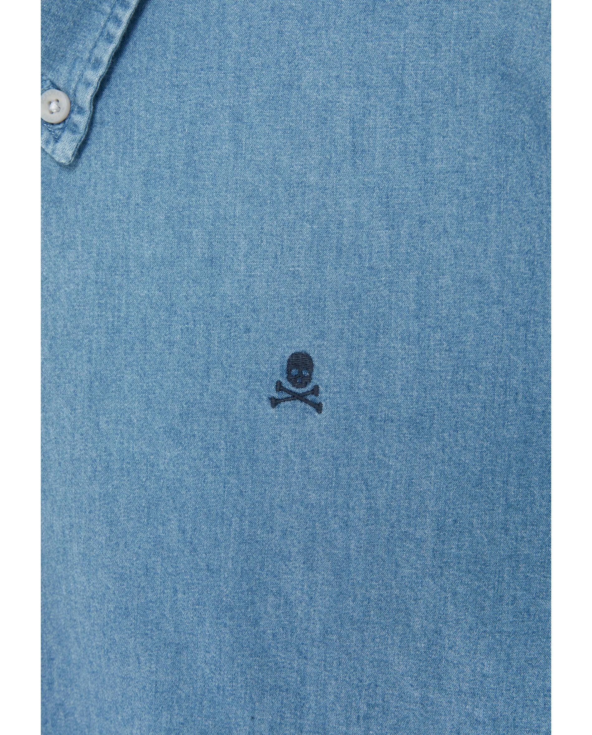 Camisa vaquera de hombre regular fit de manga larga - Scalpers - Azul índigo Azul índigo-5