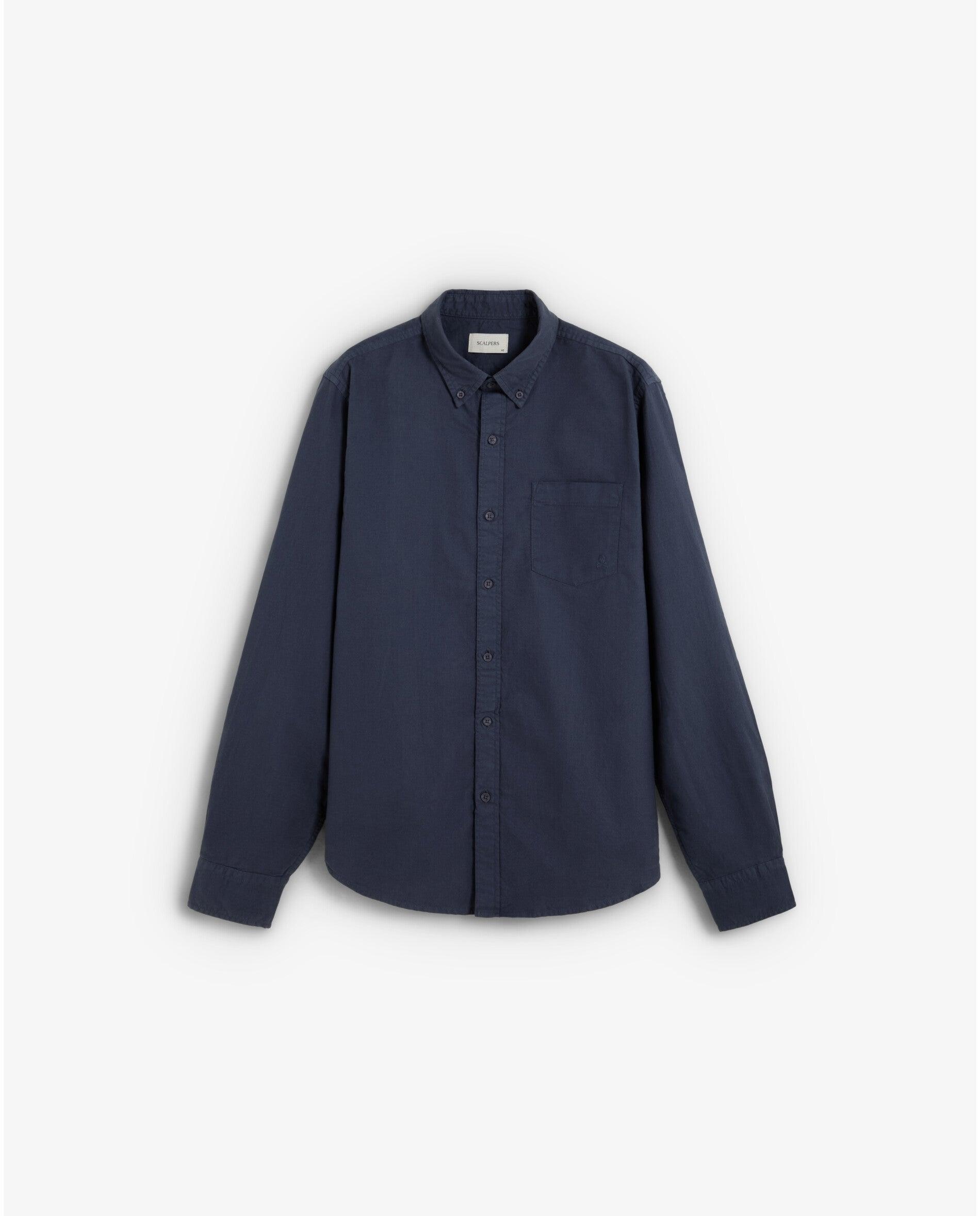 Imagen 1 de Camisa de hombre regular fit con bolsillo en el pecho Navy