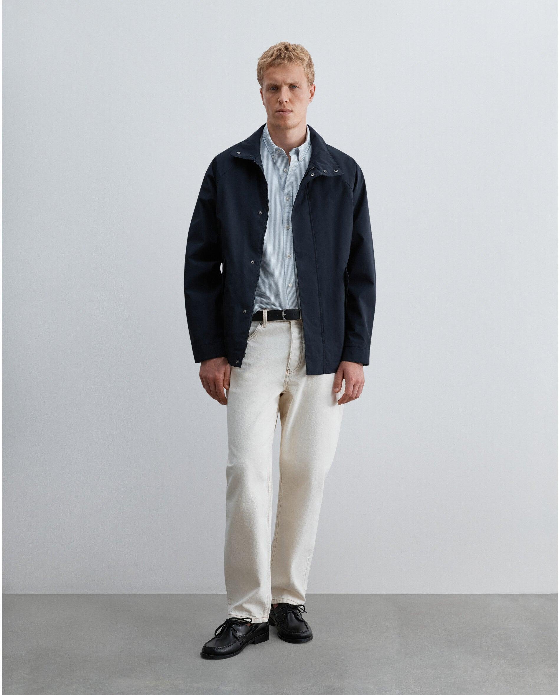 Imagen 3 de Camisa oxford de hombre regular fit de rayas - Scalpers - Azul grisáceo Azul grisáceo