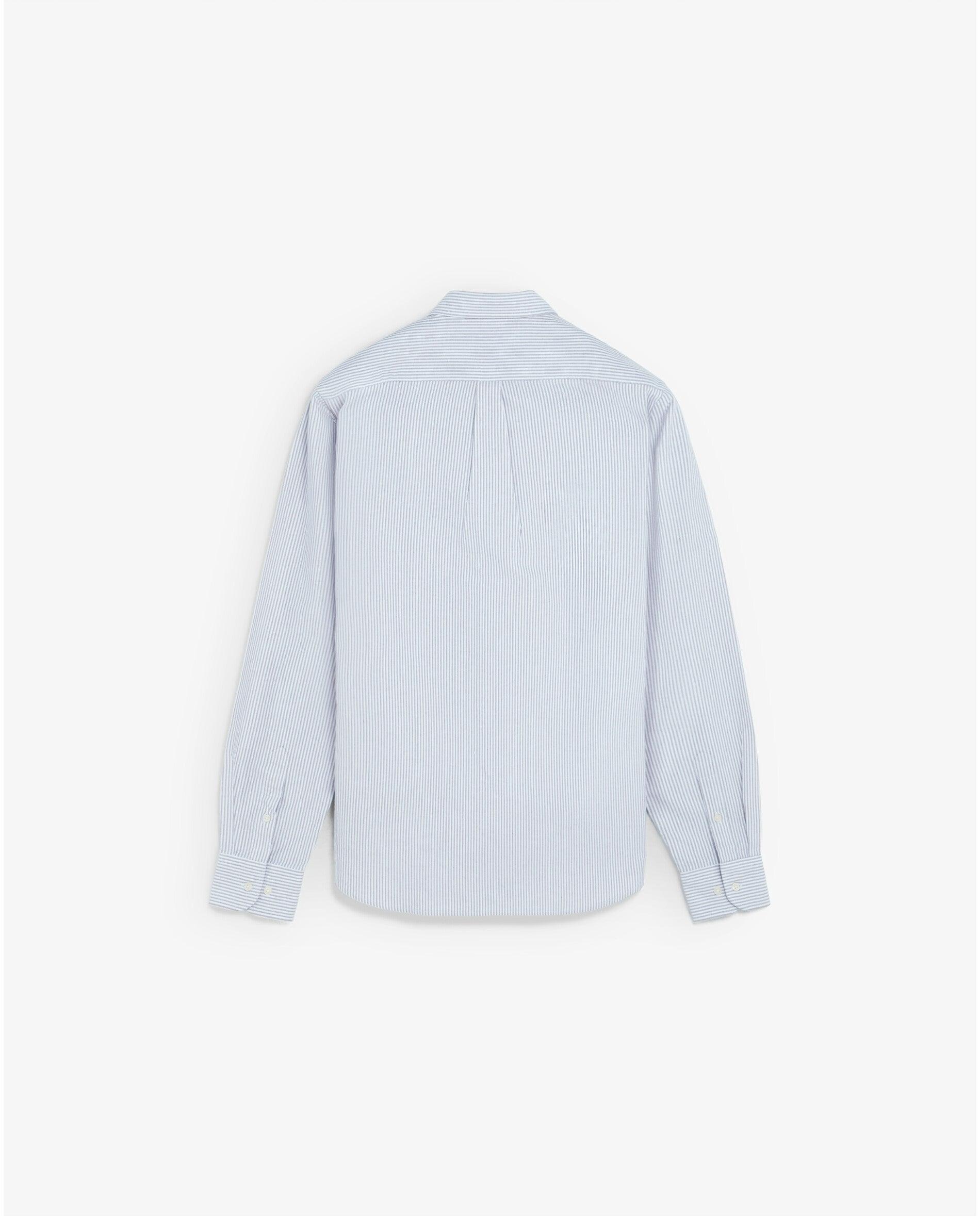Imagen 6 de Camisa oxford de hombre regular fit de rayas - Scalpers - Azul grisáceo Azul grisáceo