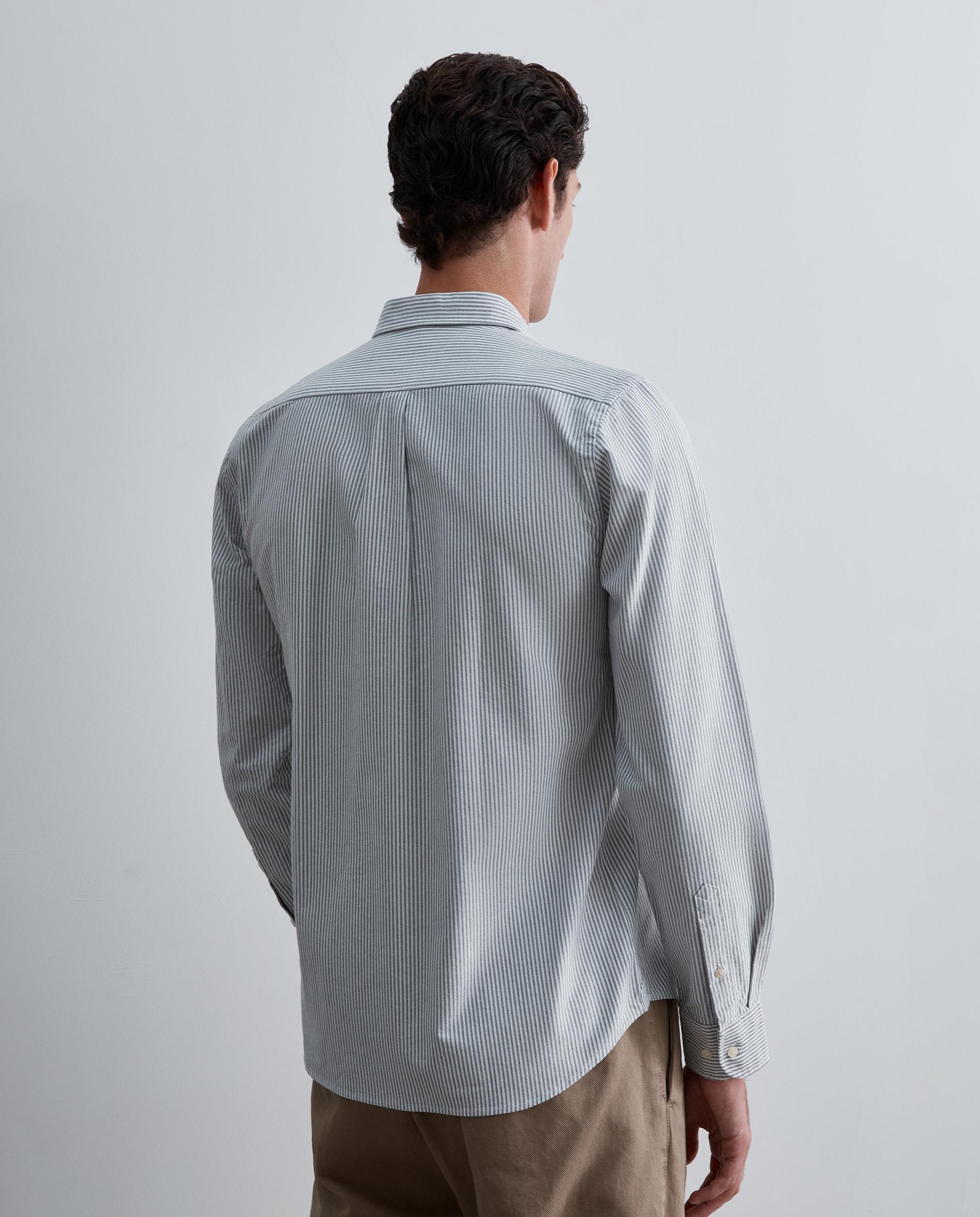 Camisa oxford de hombre regular fit de rayas - Scalpers - Kaki Kaki-2