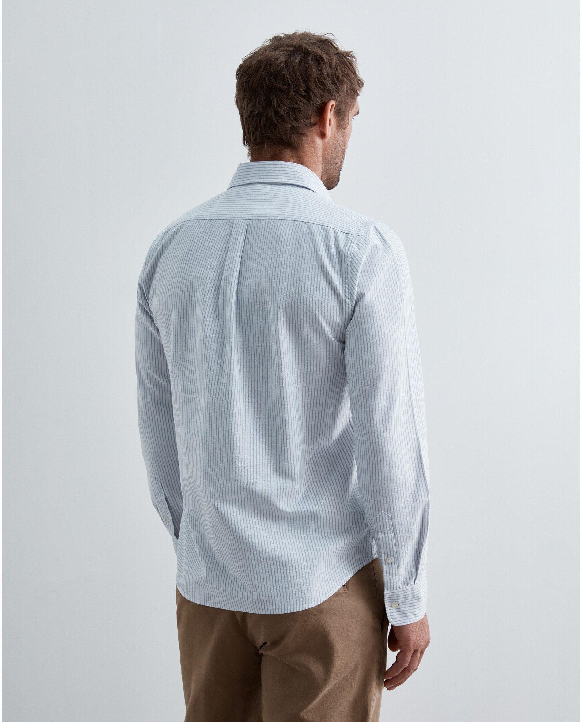 Imagen 2 de Camisa oxford de hombre regular fit de rayas - Scalpers - Blanco Blanco