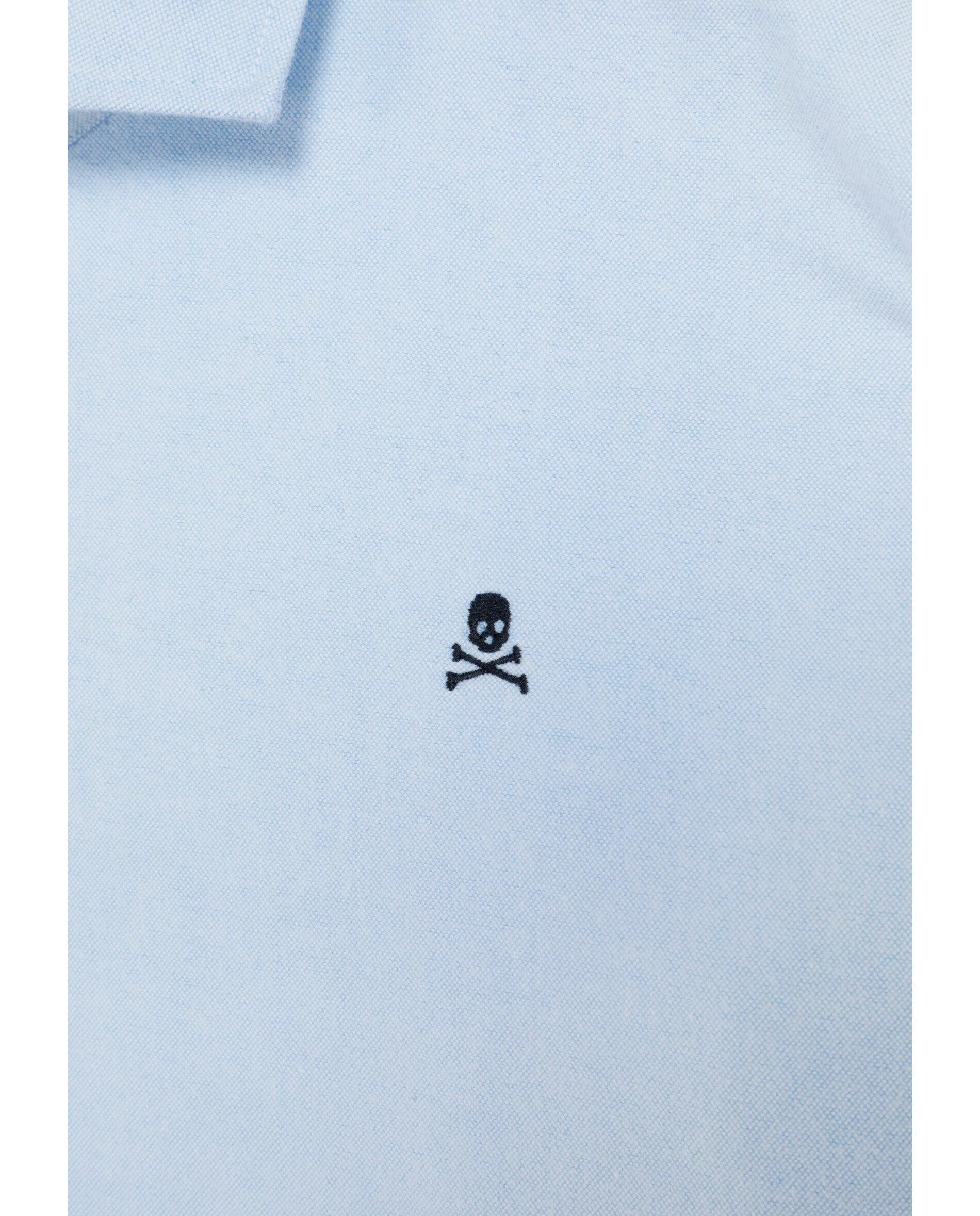 Imagen 3 de Camisa oxford de hombre slim fit con calavera a contraste - Scalpers - Azul Azul