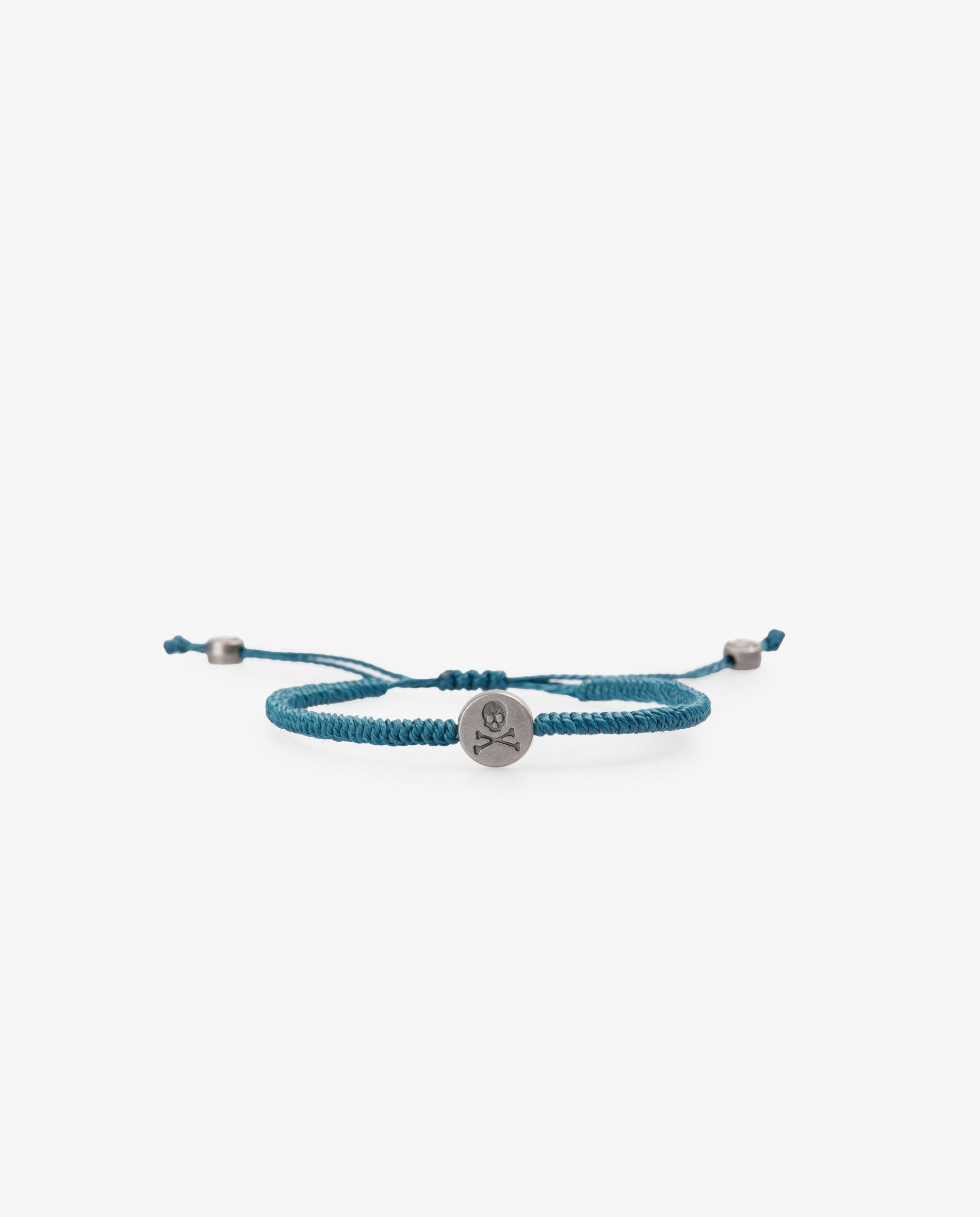 Imagen 0 de Pulsera de hombre de cordón trenzado con detalle metálico Verde