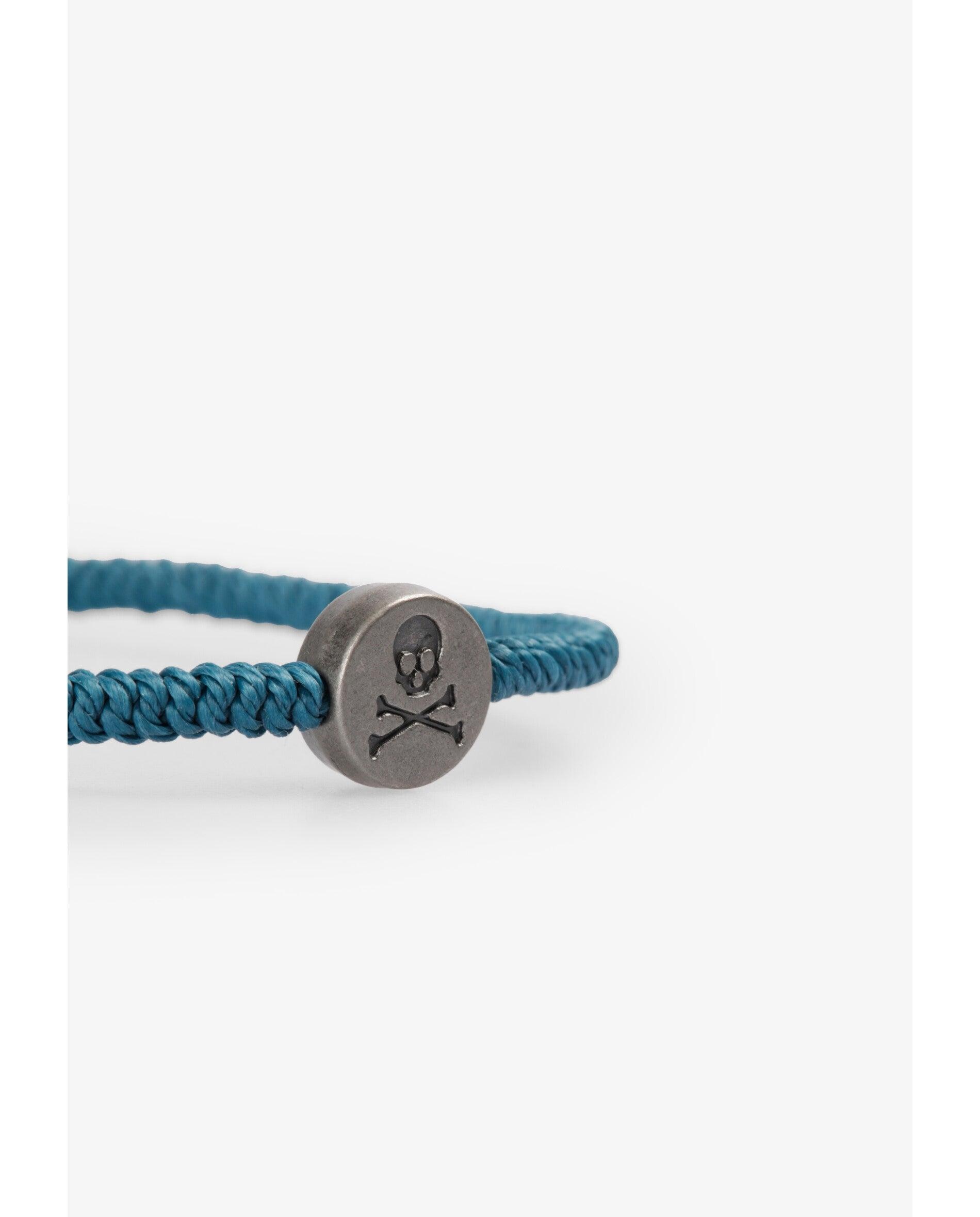 Pulsera de hombre de cordón trenzado con detalle metálico - Scalpers - Verde Verde-3