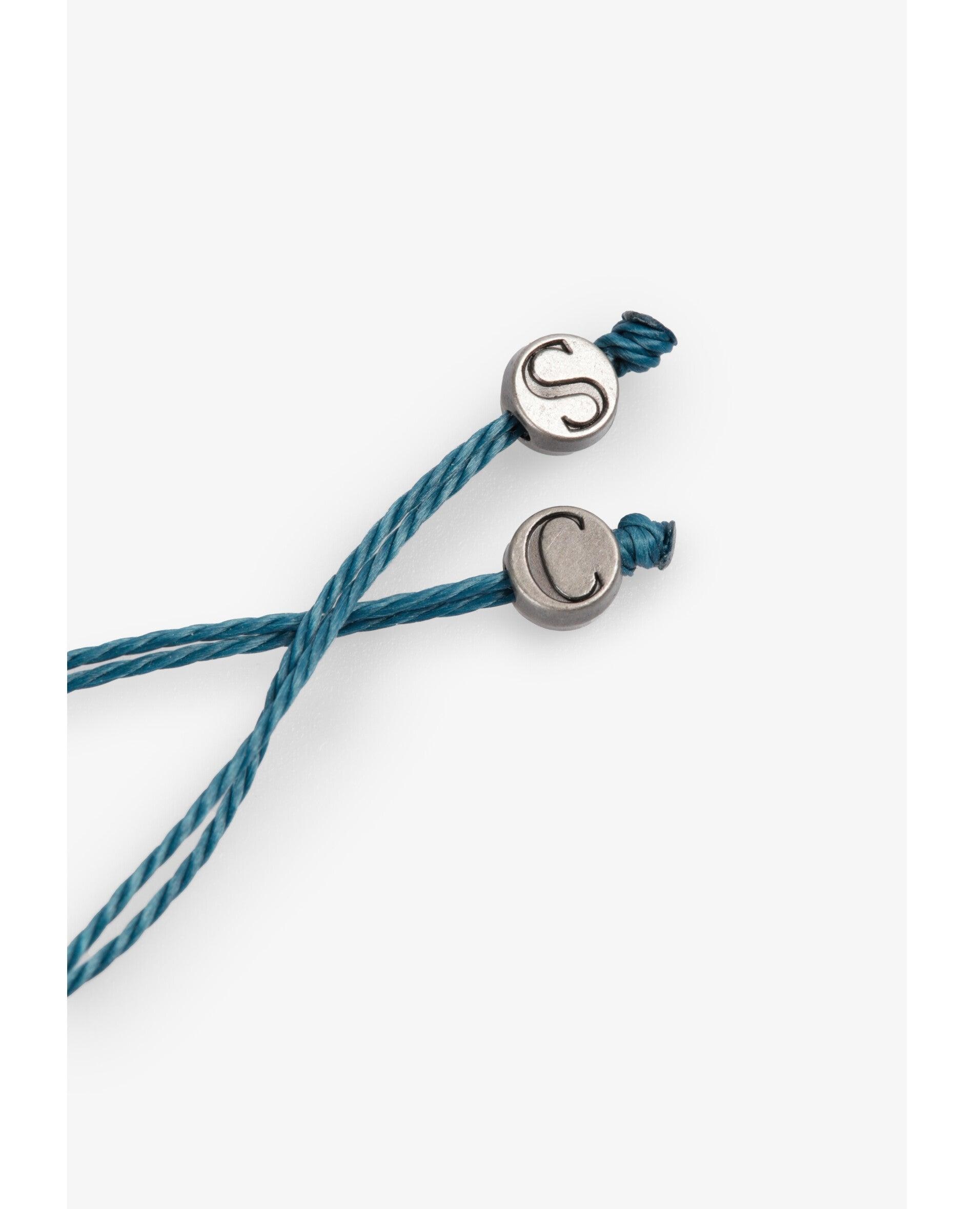 Pulsera de hombre de cordón trenzado con detalle metálico - Scalpers - Verde Verde-4