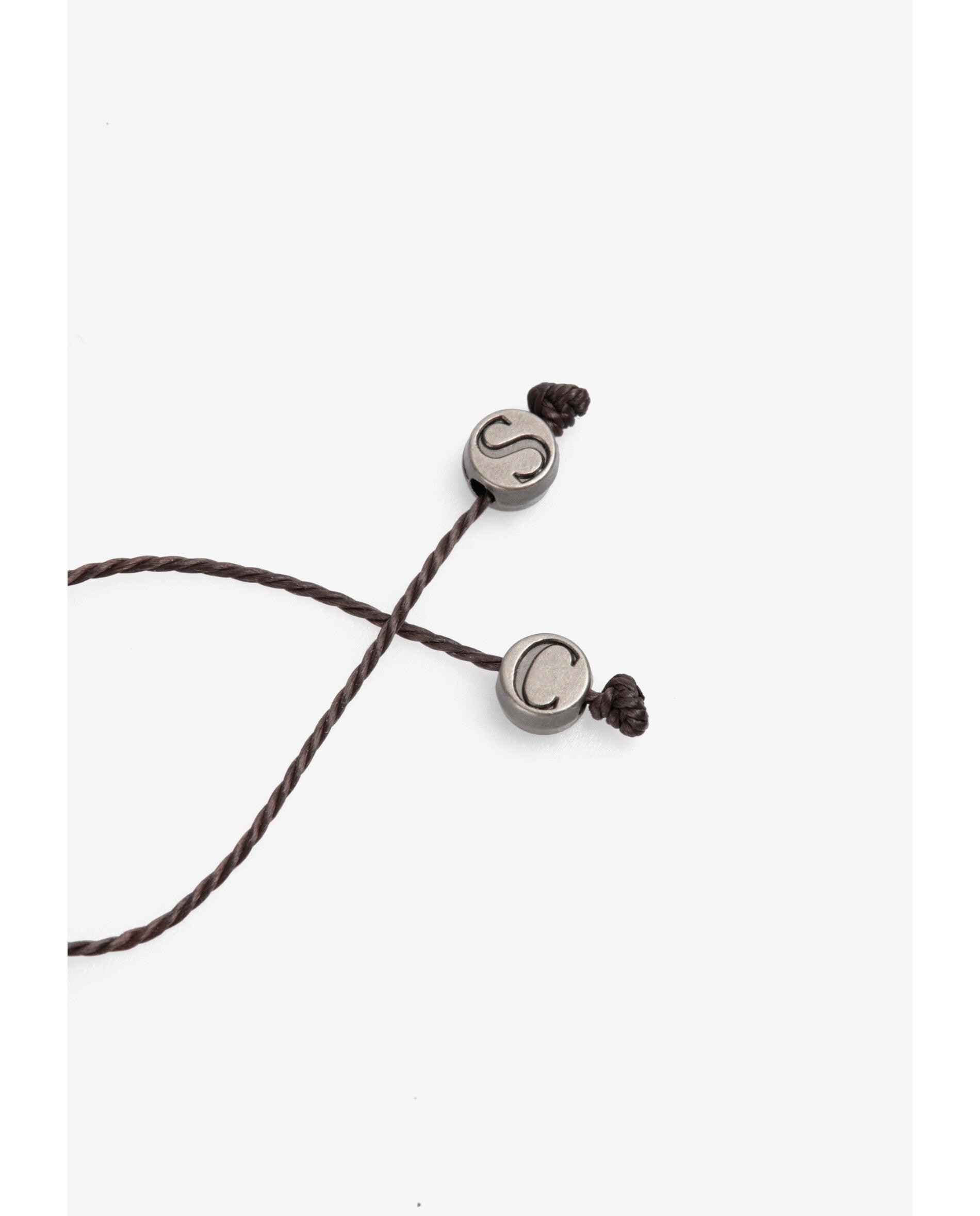 Pulsera de hombre de piedra natural con cordón ajustable - Scalpers - Gris Gris-4