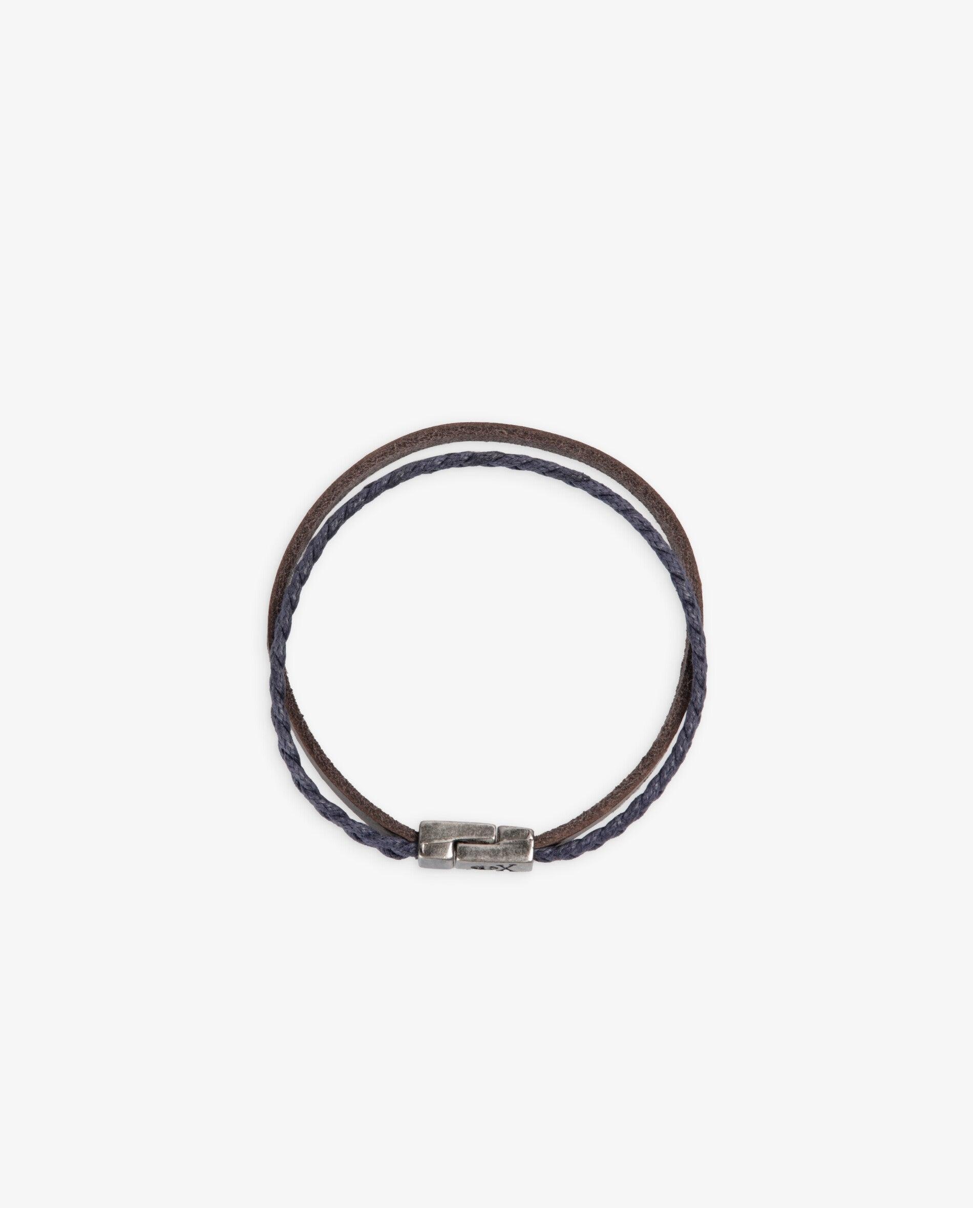 Pulsera cuero de hombre - Scalpers - Marrón Marrón-2