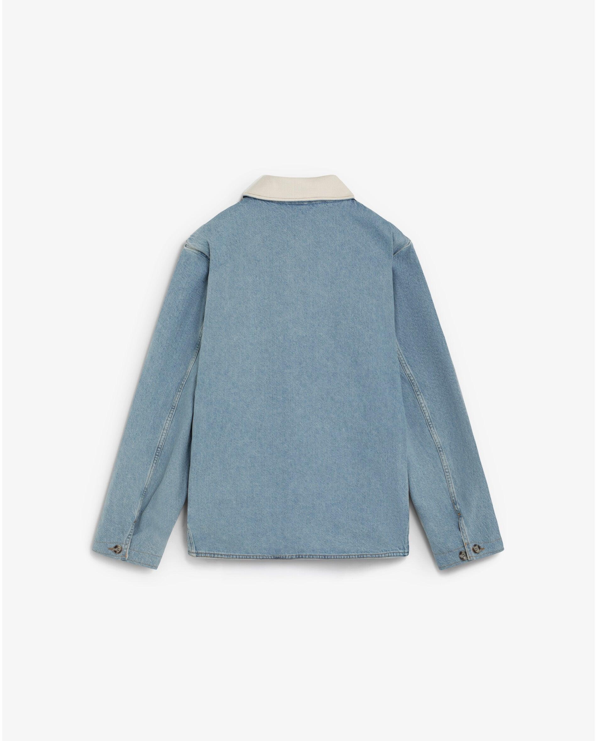 Imagen 8 de Cazadora vaquera de hombre con cuello de pana a contraste - Scalpers - Azul claro Azul claro