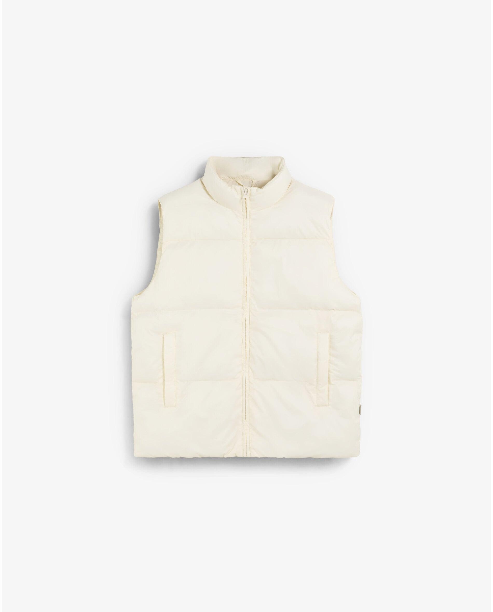 Chaleco de abrigo de hombre con cuello alto y cierre de cremallera - Scalpers - Crema Crema-1