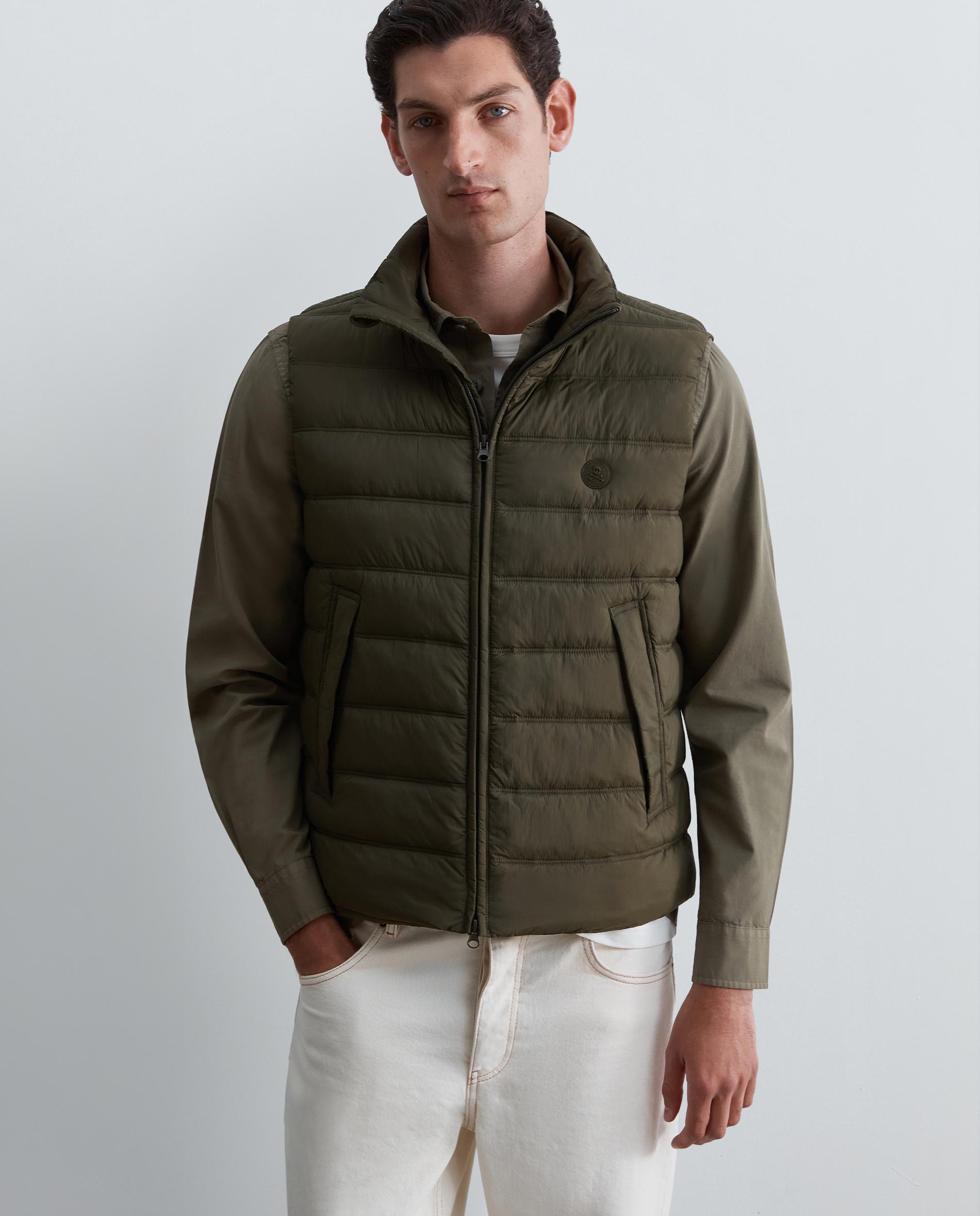 Imagen 1 de Chaleco de abrigo de hombre slim fit con cremallera - Scalpers - Verde militar Verde militar