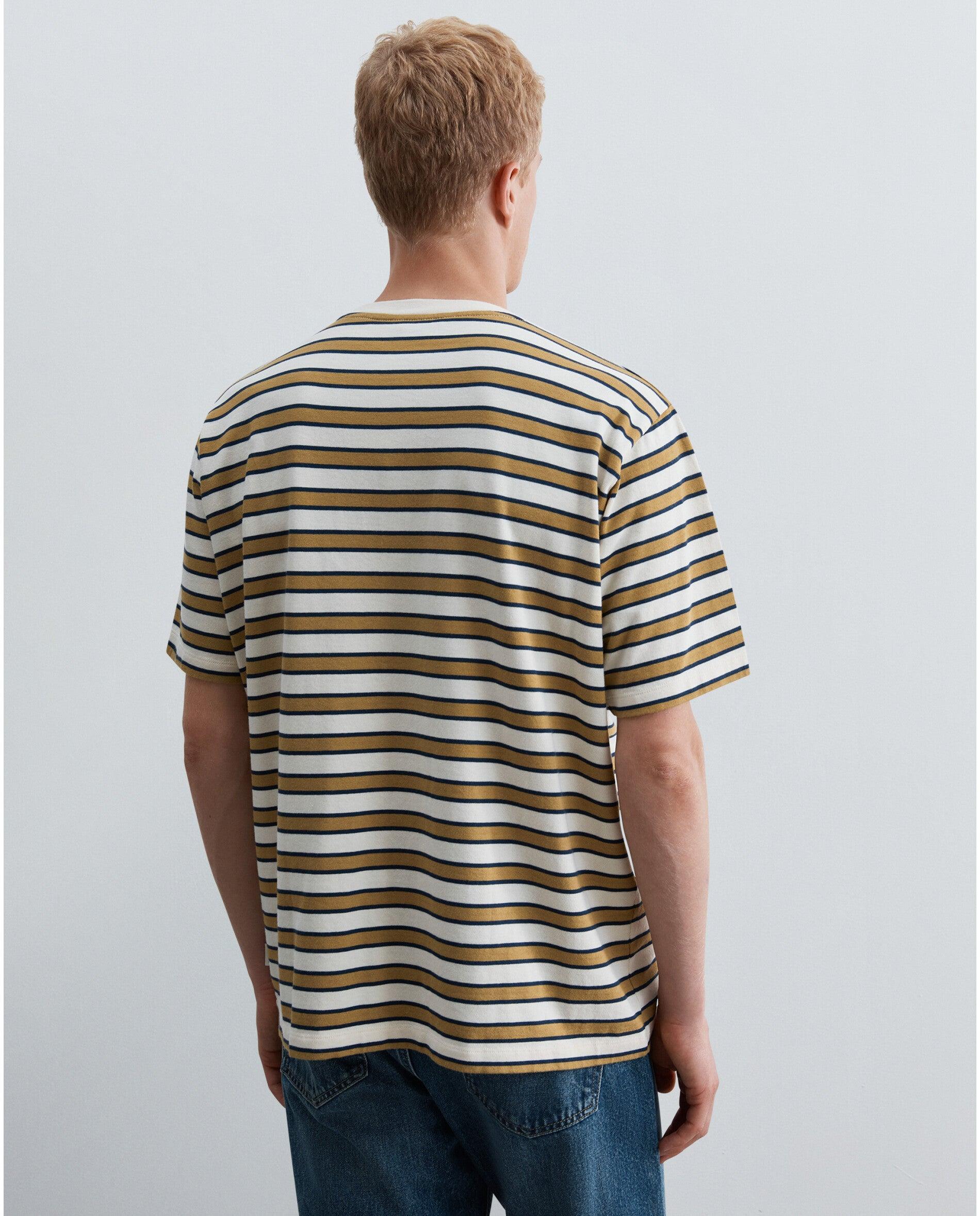 Camiseta de manga corta de hombre boxy fit a rayas - Scalpers - Caramelo Caramelo-2