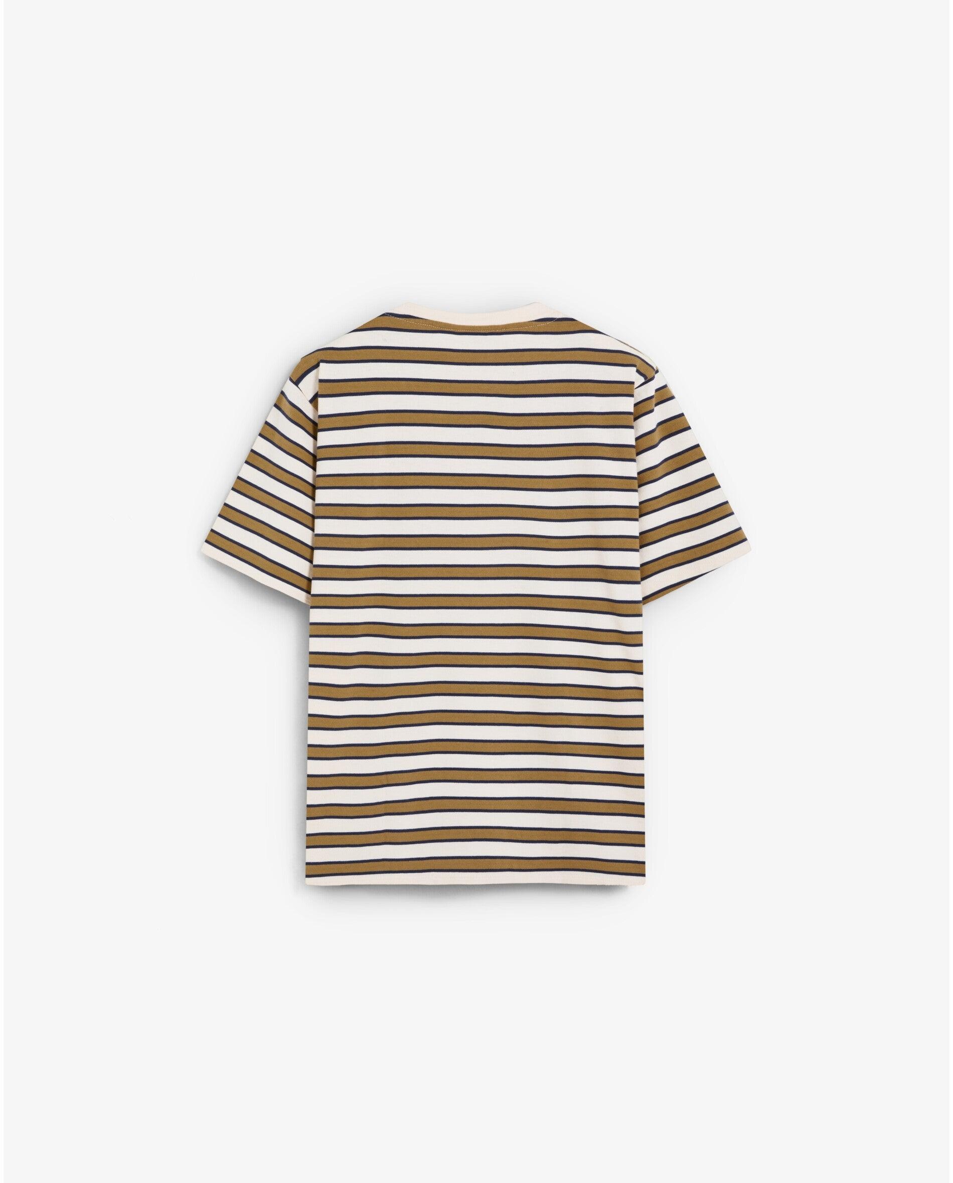 Camiseta de manga corta de hombre boxy fit a rayas - Scalpers - Caramelo Caramelo-5