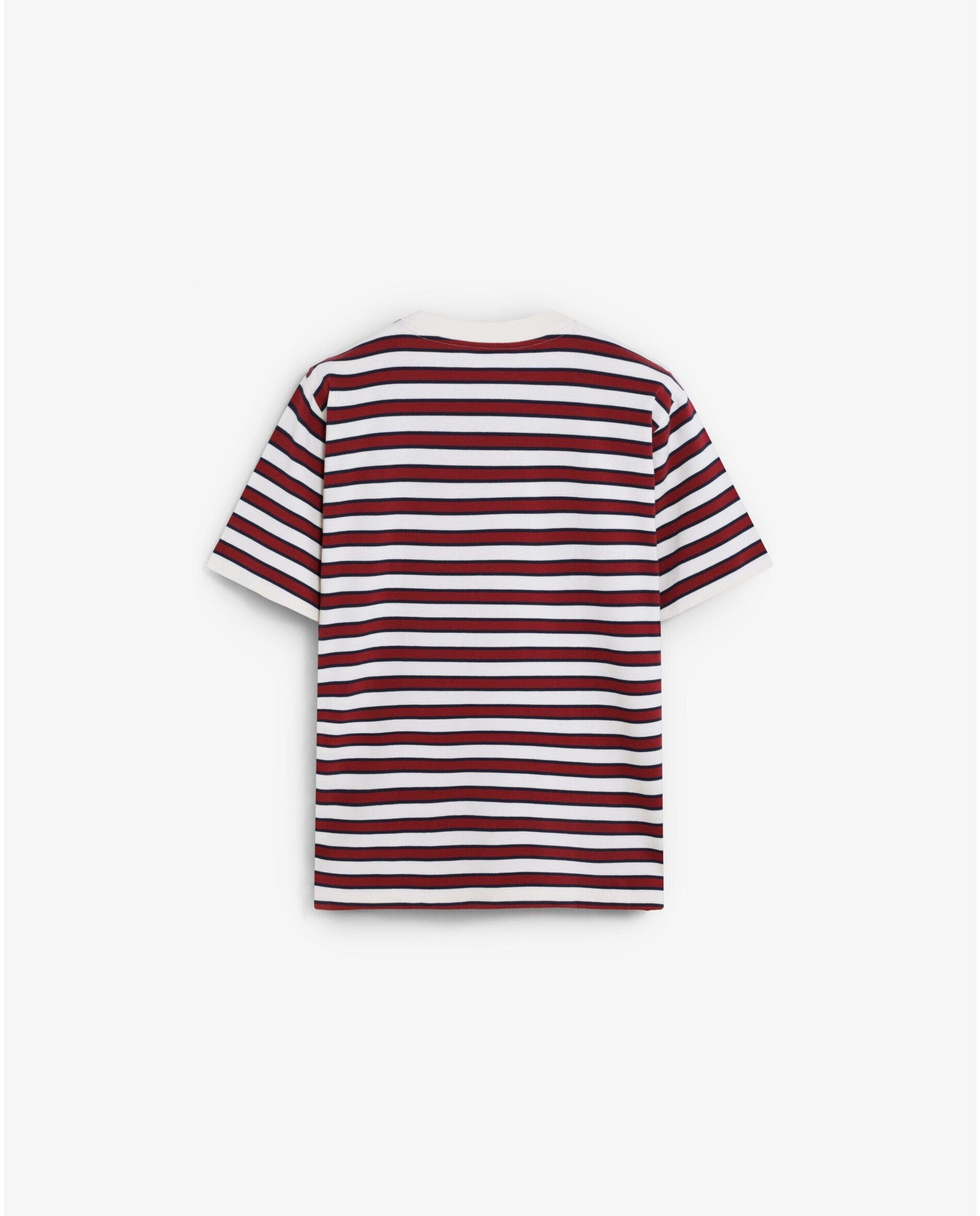 Camiseta de manga corta de hombre boxy fit a rayas - Scalpers - Rojo Rojo-5