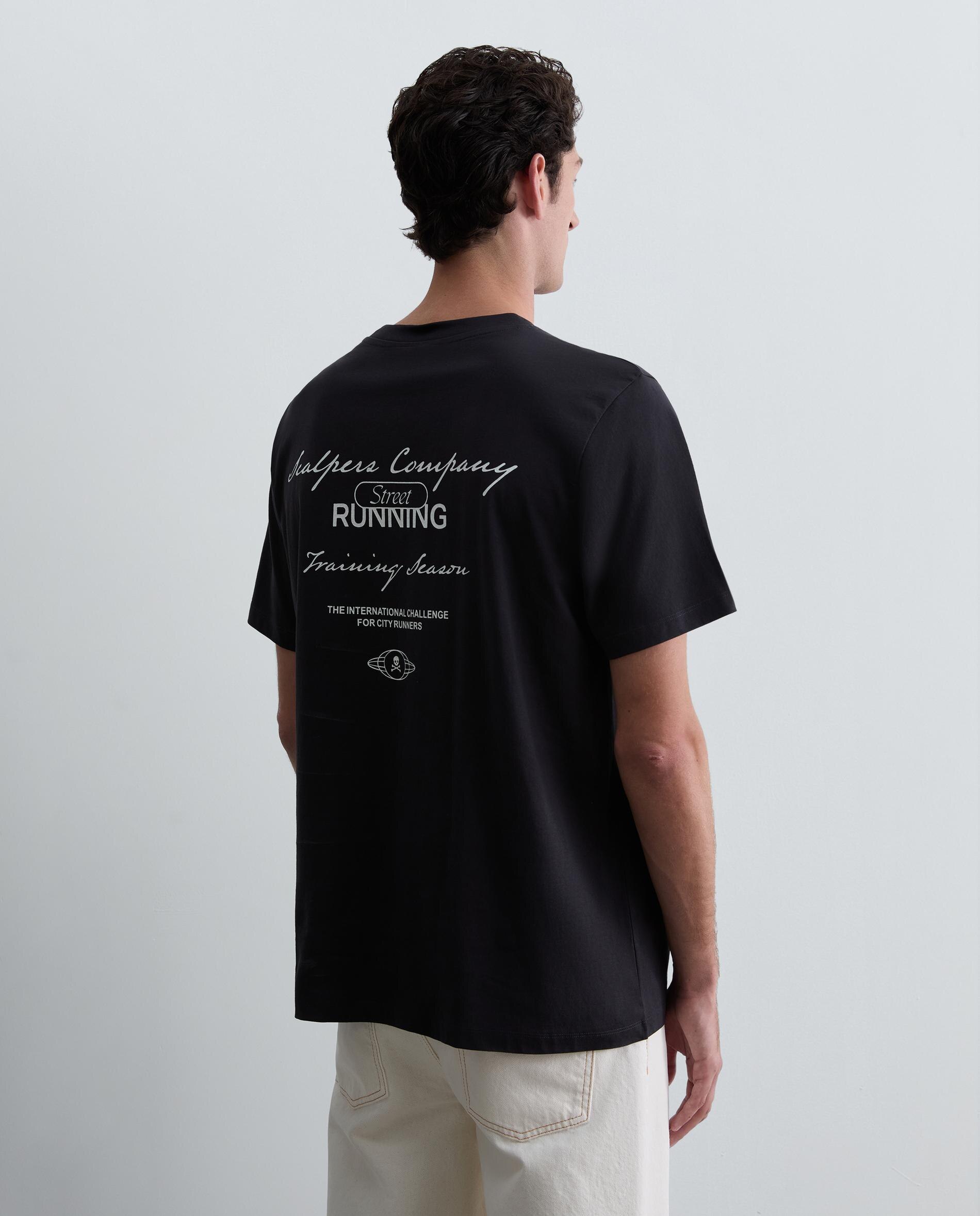 Camiseta de manga corta de hombre regular fit con estampado trasero - Scalpers - Antracita Antracita-3