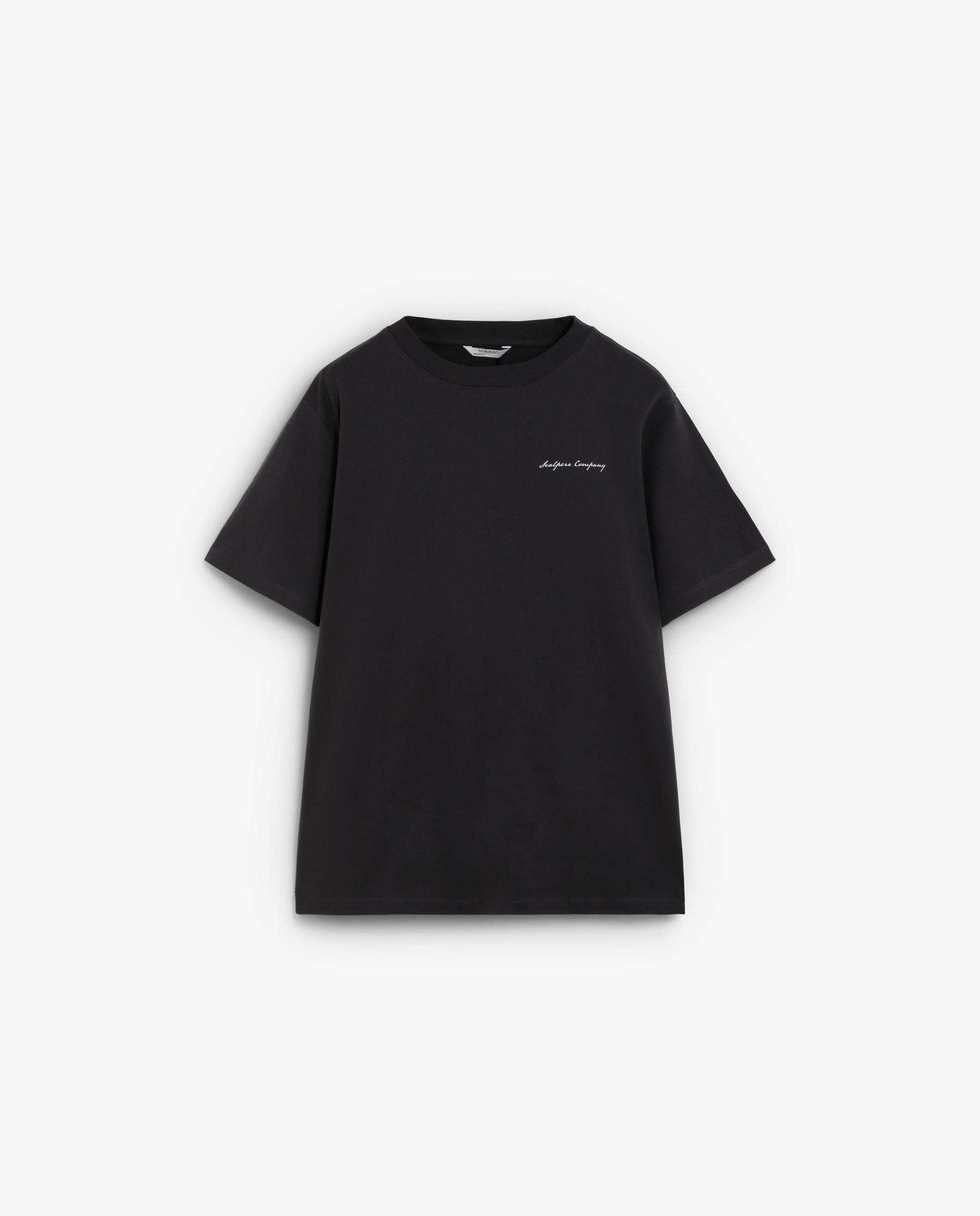 Camiseta de manga corta de hombre regular fit con estampado trasero - Scalpers - Antracita Antracita-9