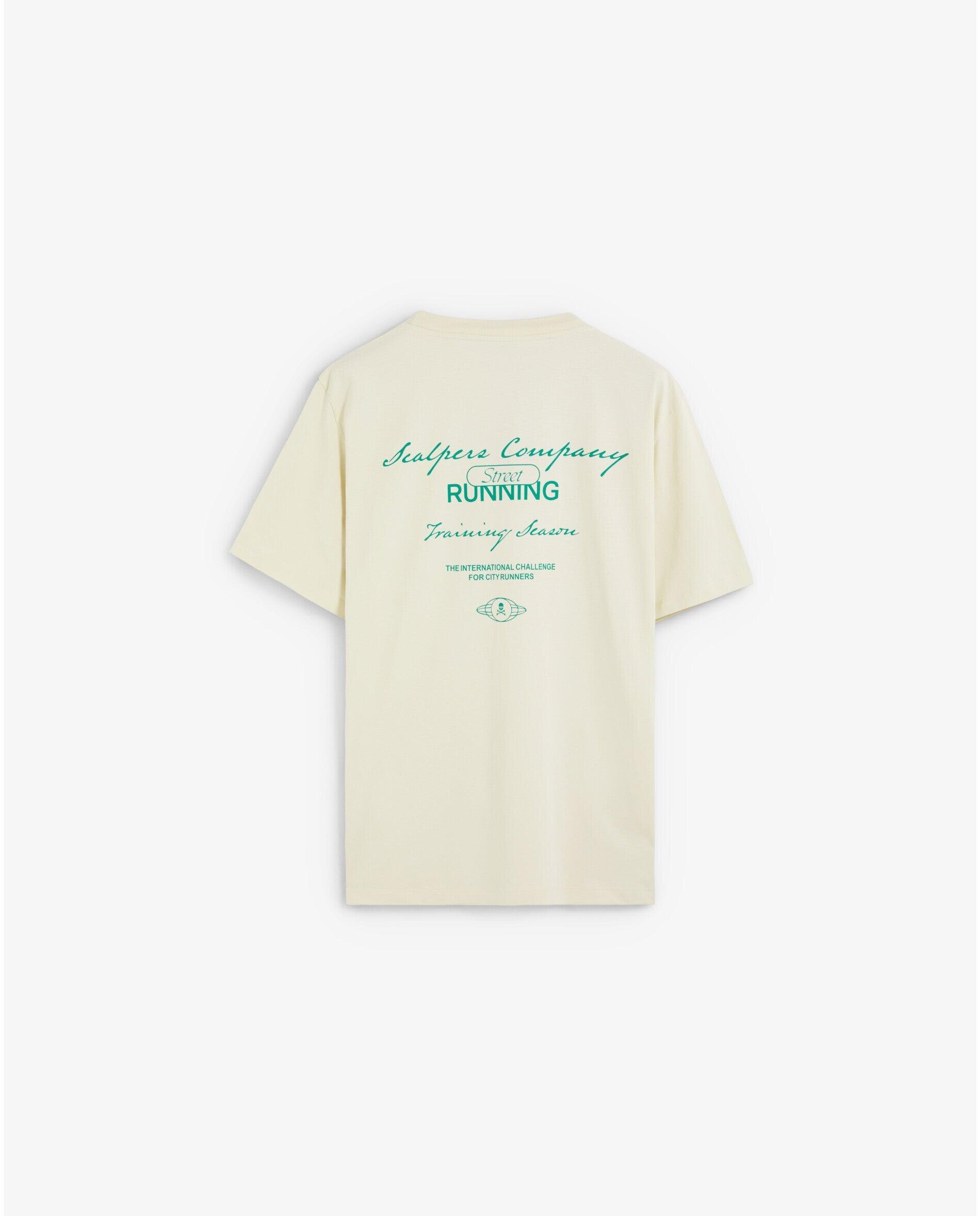 Camiseta de manga corta de hombre regular fit con estampado trasero - Scalpers - Crema Crema-8