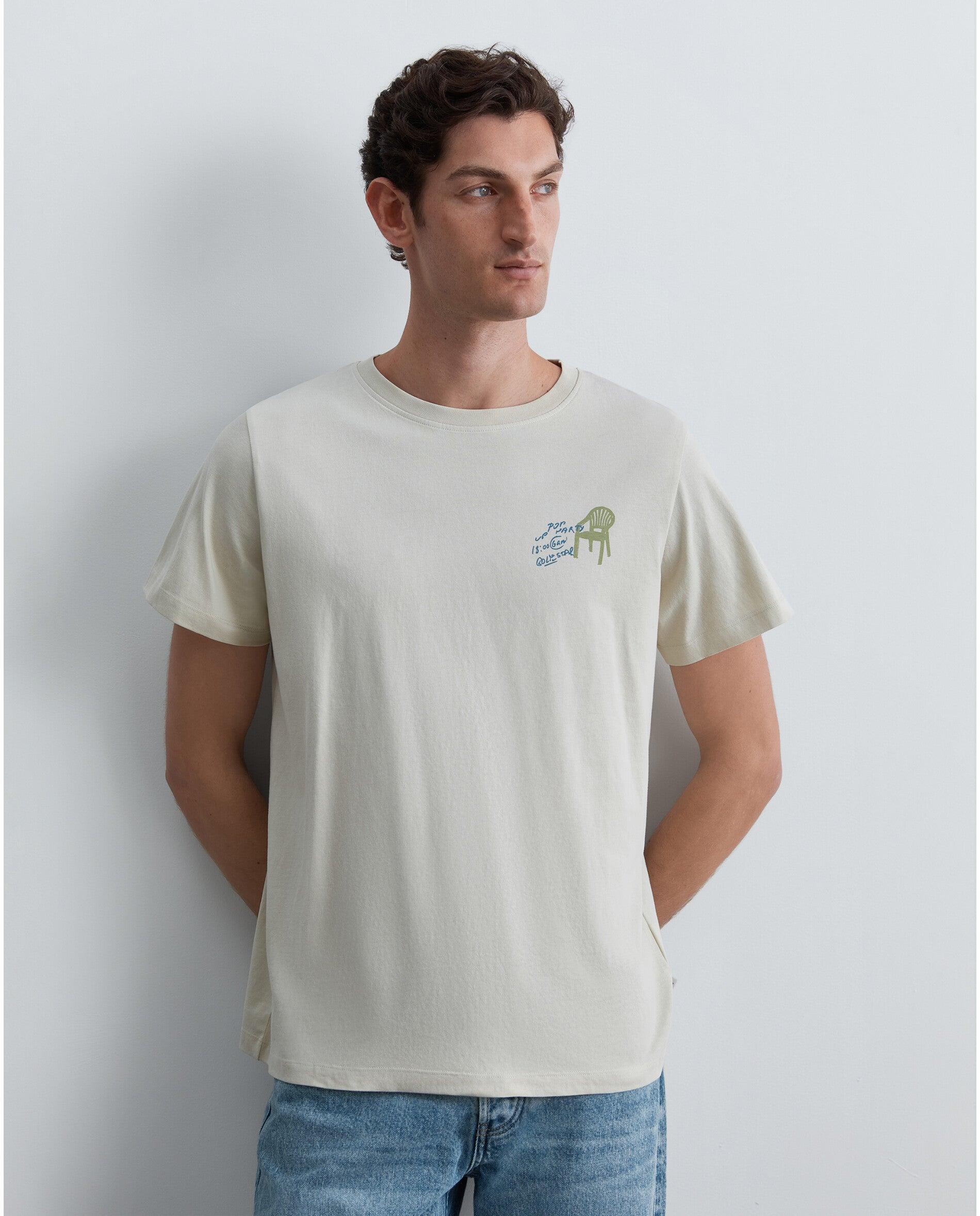 Camiseta de manga corta de hombre regular fit con estampado trasero - Scalpers - Verde menta Verde menta-1
