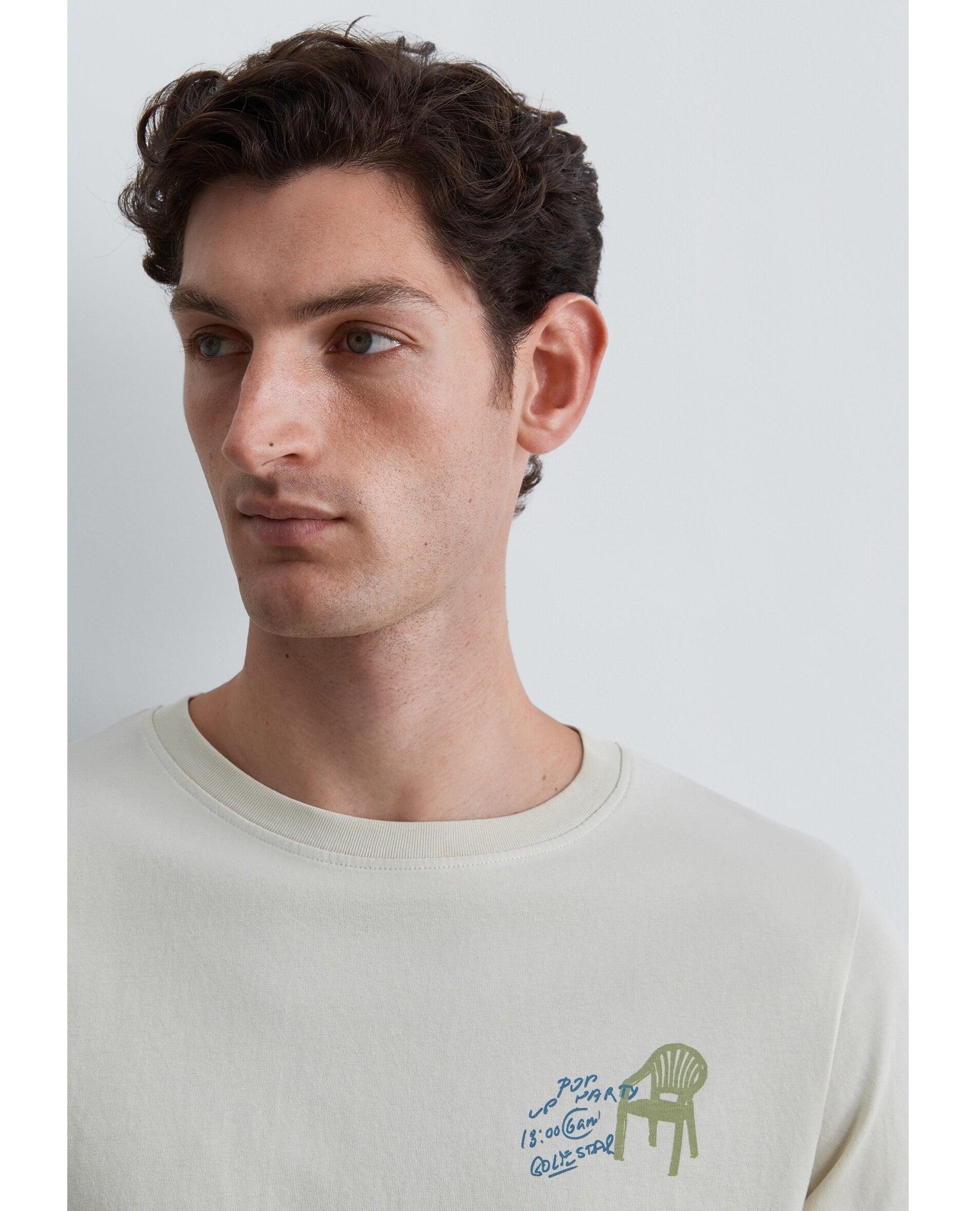 Camiseta de manga corta de hombre regular fit con estampado trasero - Scalpers - Verde menta Verde menta-4