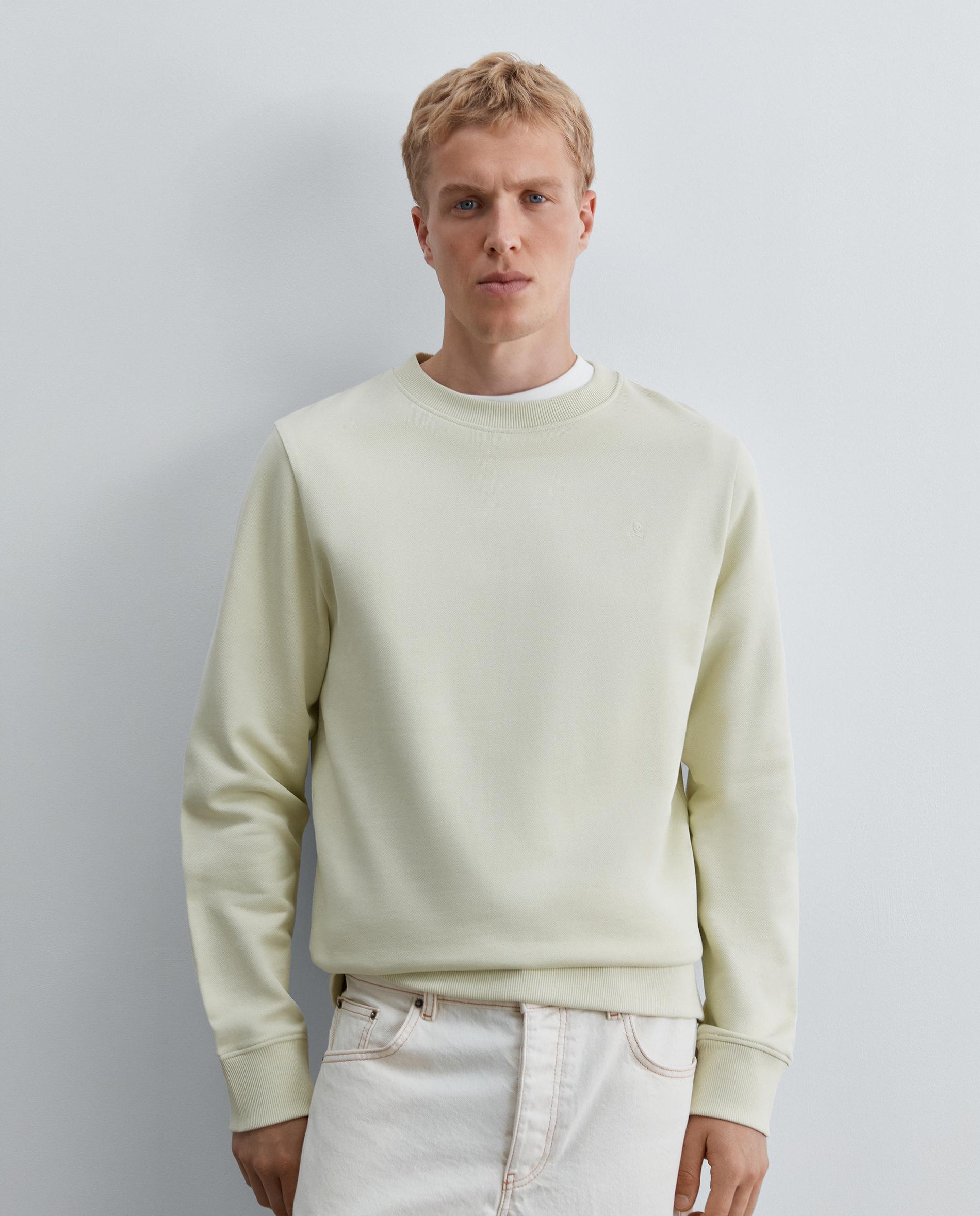 Imagen 0 de Sudadera de hombre regular fit con cuello redondo Verde menta