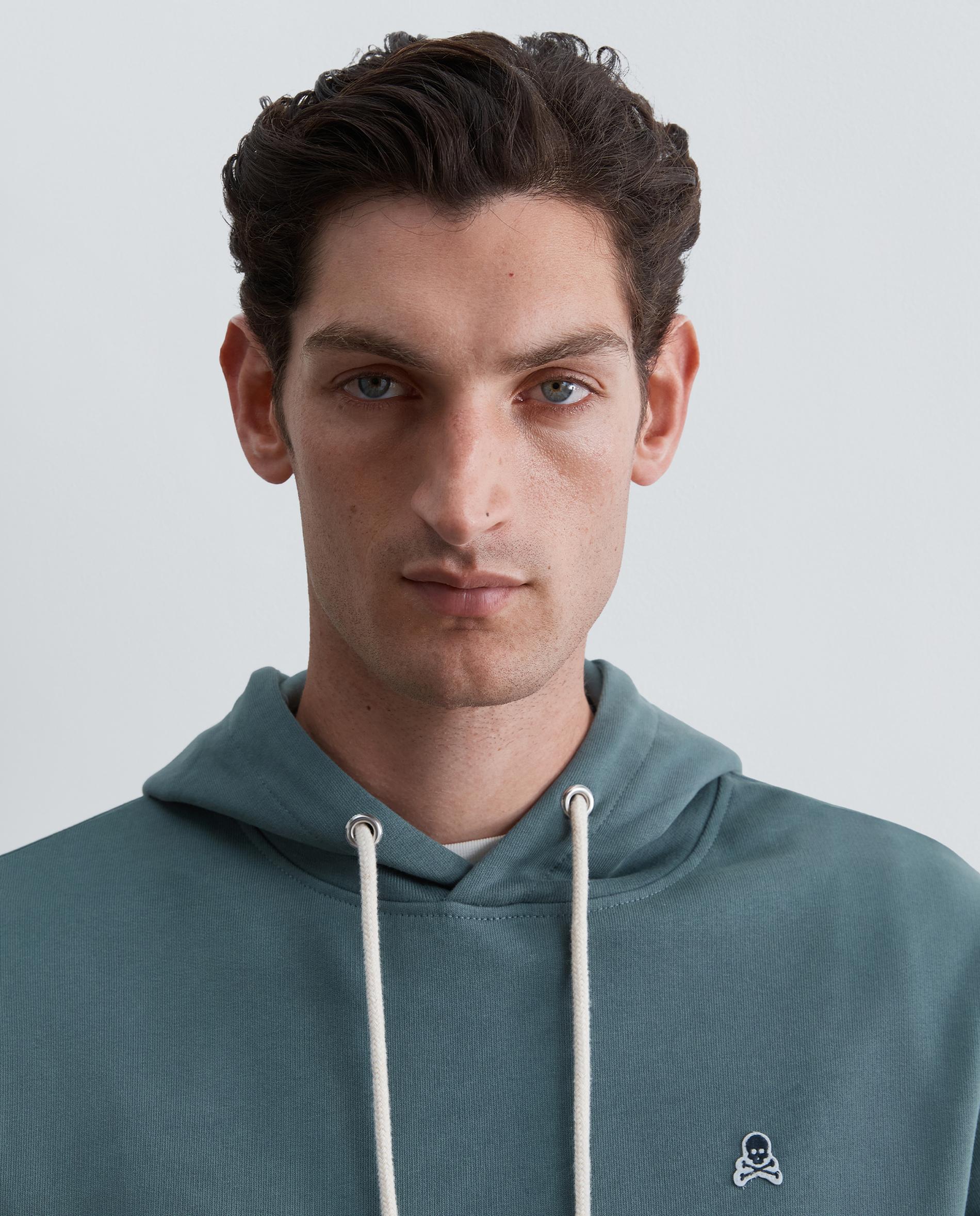 Sudadera con capucha de hombre regular fit con bolsillo canguro - Scalpers - Verde azulado Verde azulado-4
