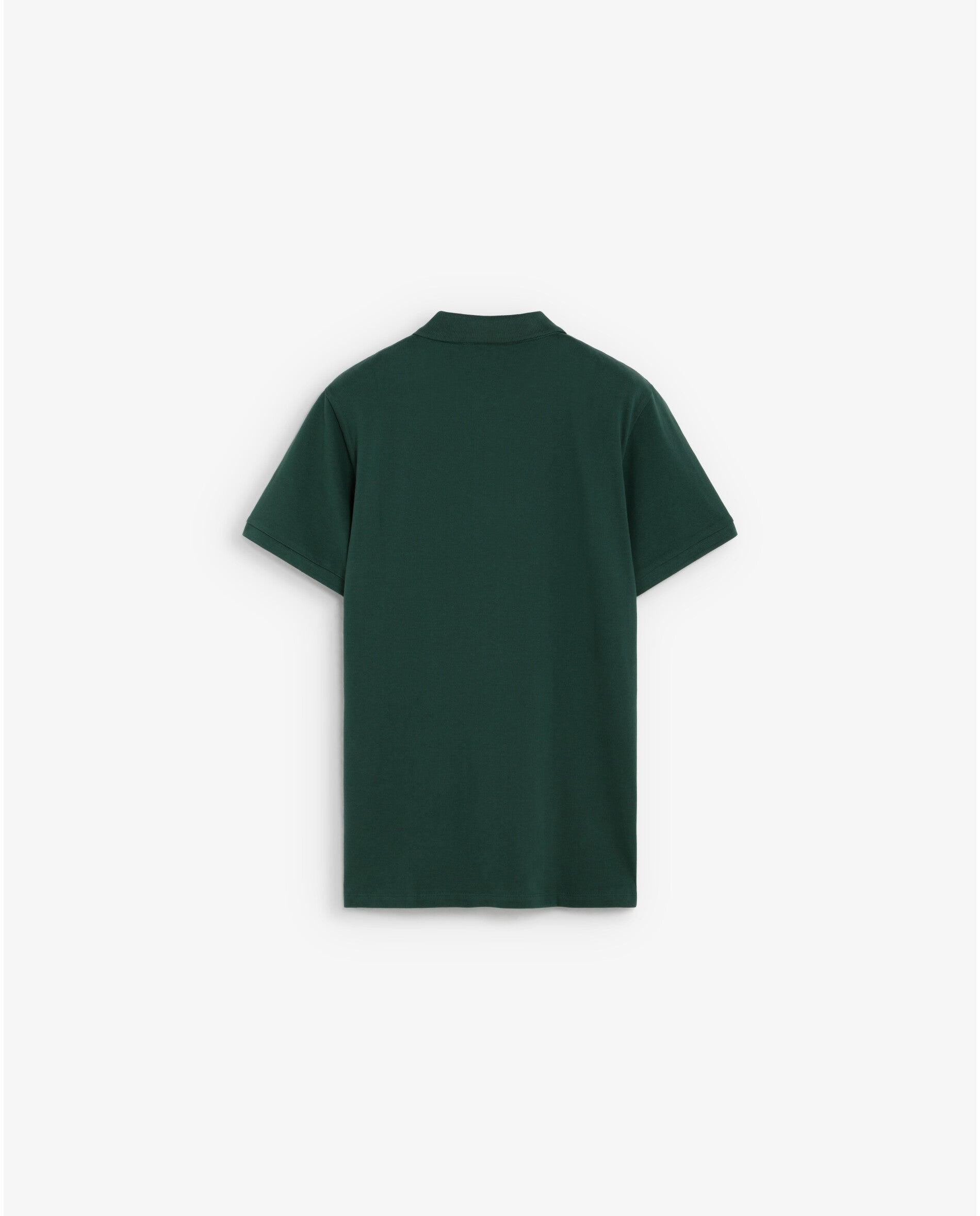 Polo piqué de manga corta de hombre regular fit efecto lavado - Scalpers - Verde oscuro Verde oscuro-2