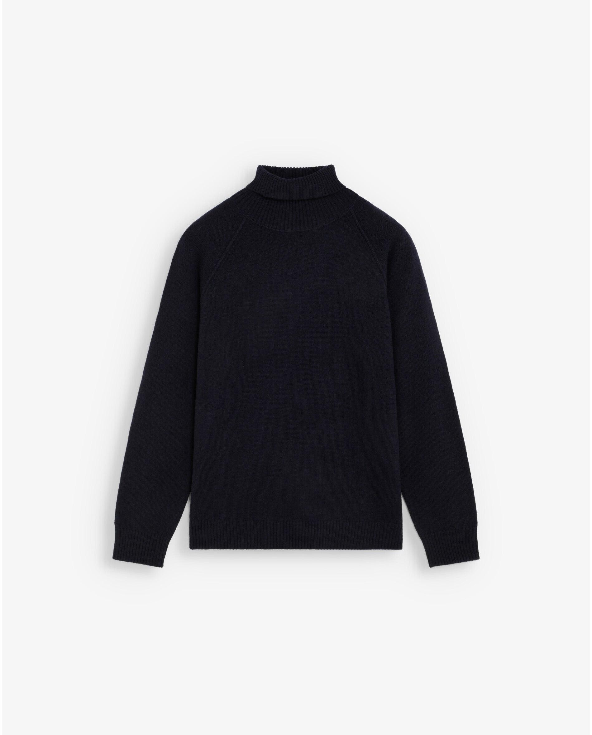 Imagen 0 de Jersey de hombre de lana con cuello alto Navy