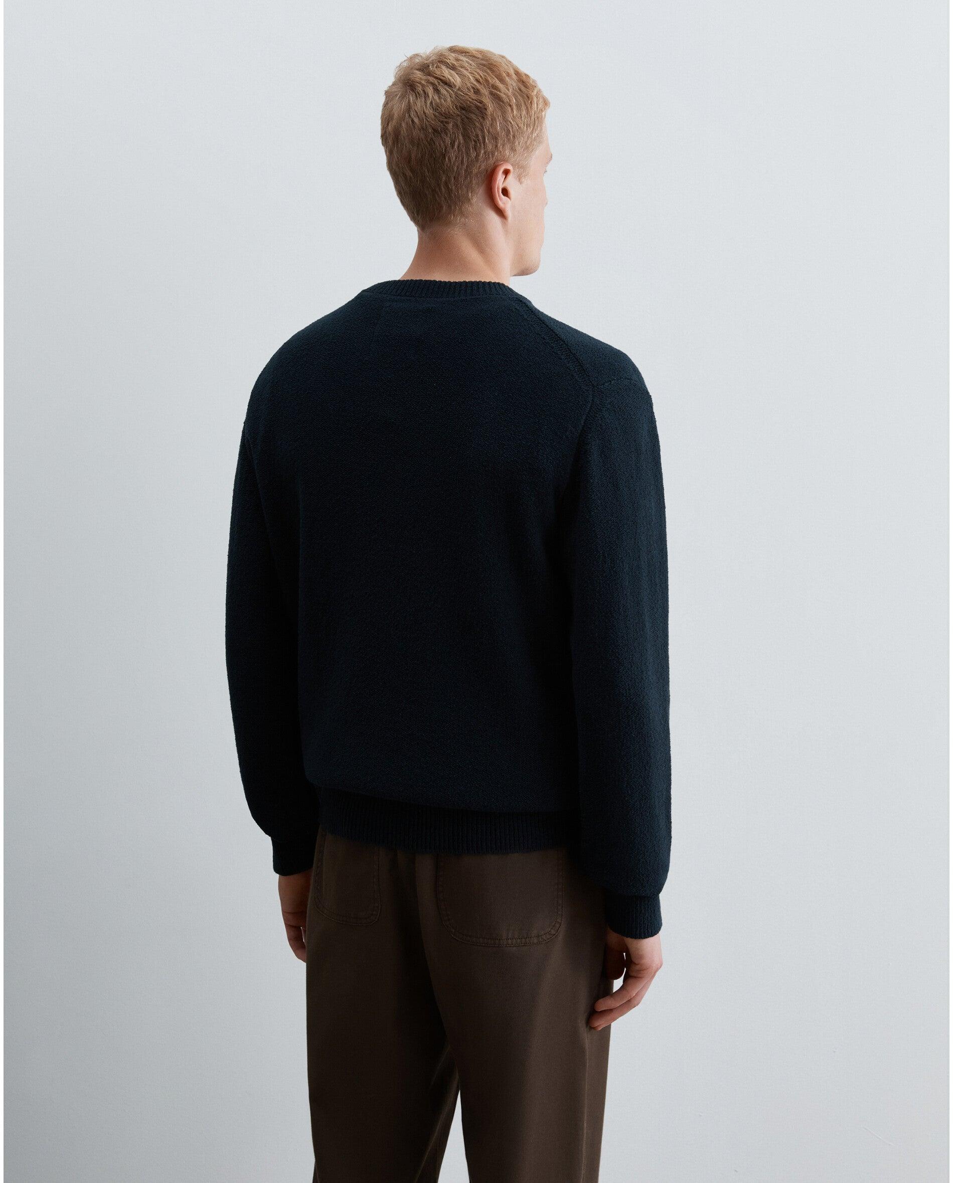 Jersey de hombre con cuello redondo y acabado texturizado - Scalpers - Navy Navy-2