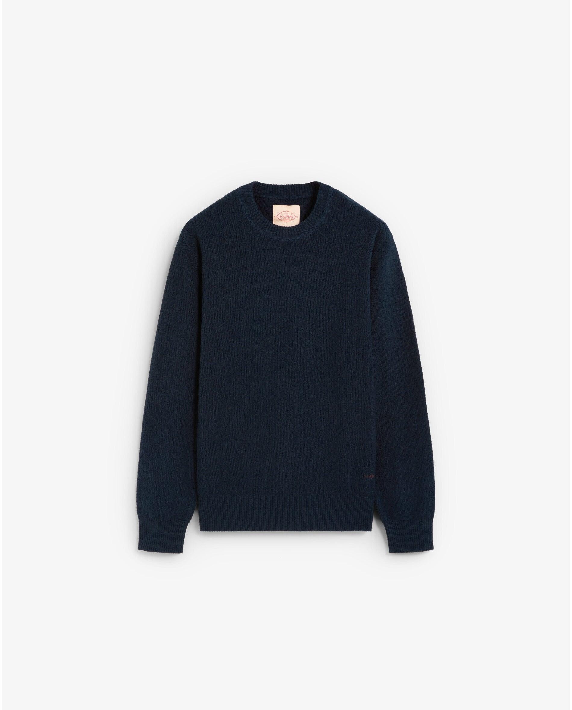 Jersey de hombre con cuello redondo y acabado texturizado - Scalpers - Navy Navy-7