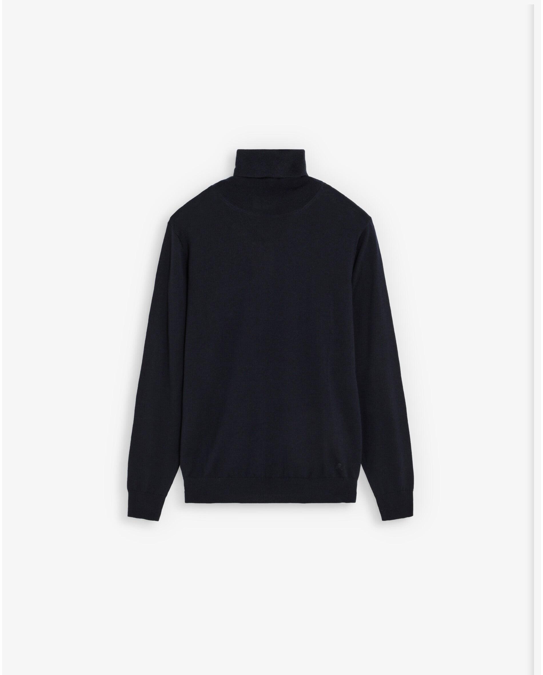 Jersey de hombre de lana merino con cuello vuelto - Scalpers - Navy Navy-1
