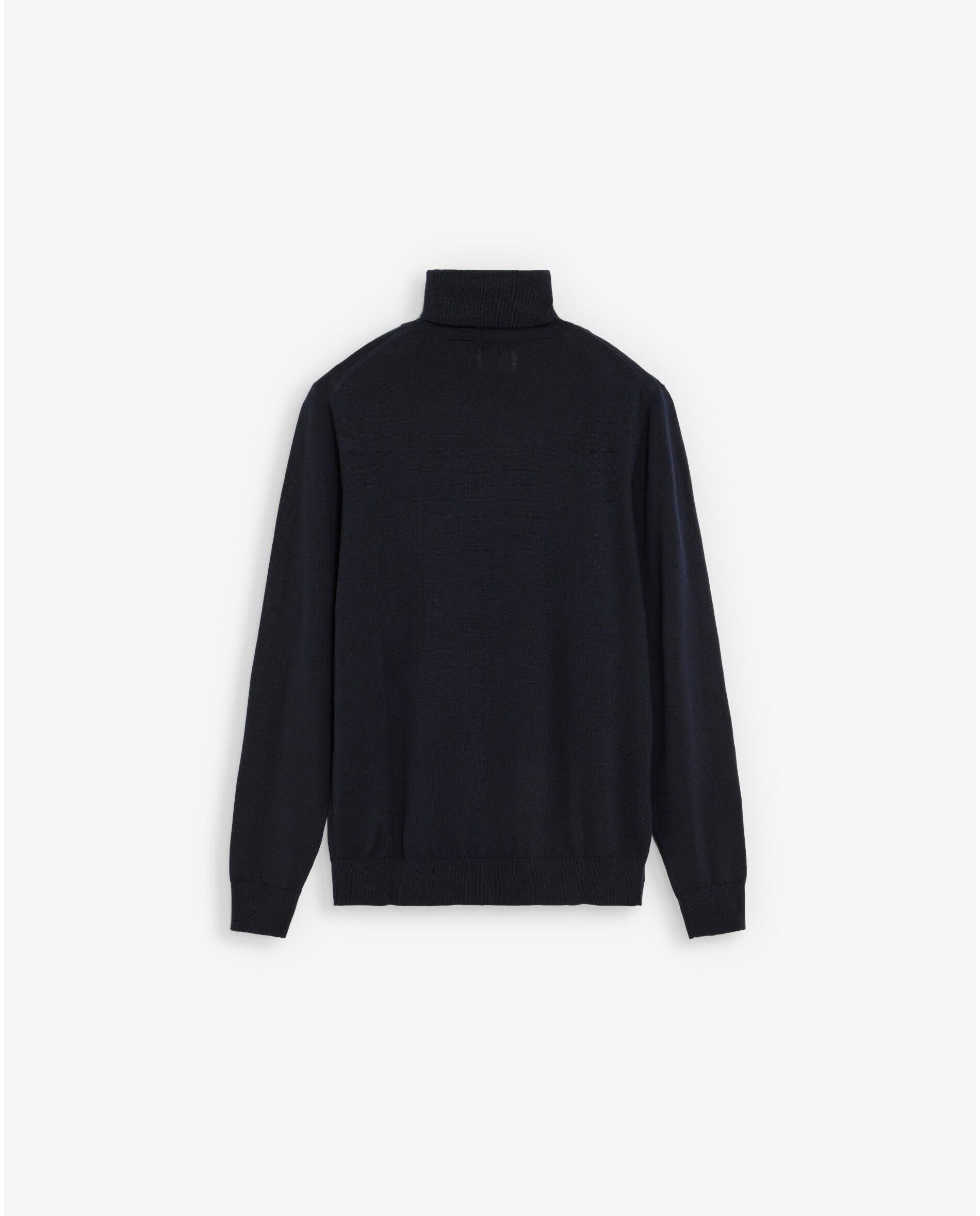 Jersey de hombre de lana merino con cuello vuelto - Scalpers - Navy Navy-2