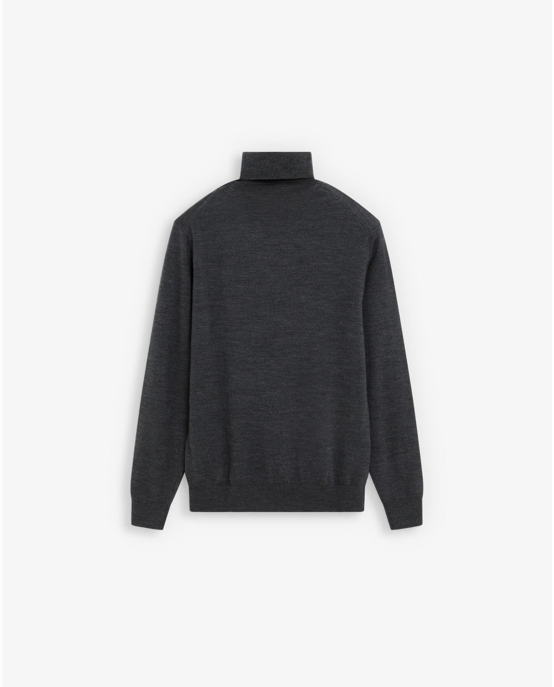 Jersey de hombre de lana merino con cuello vuelto - Scalpers - Gris oscuro Gris oscuro-2