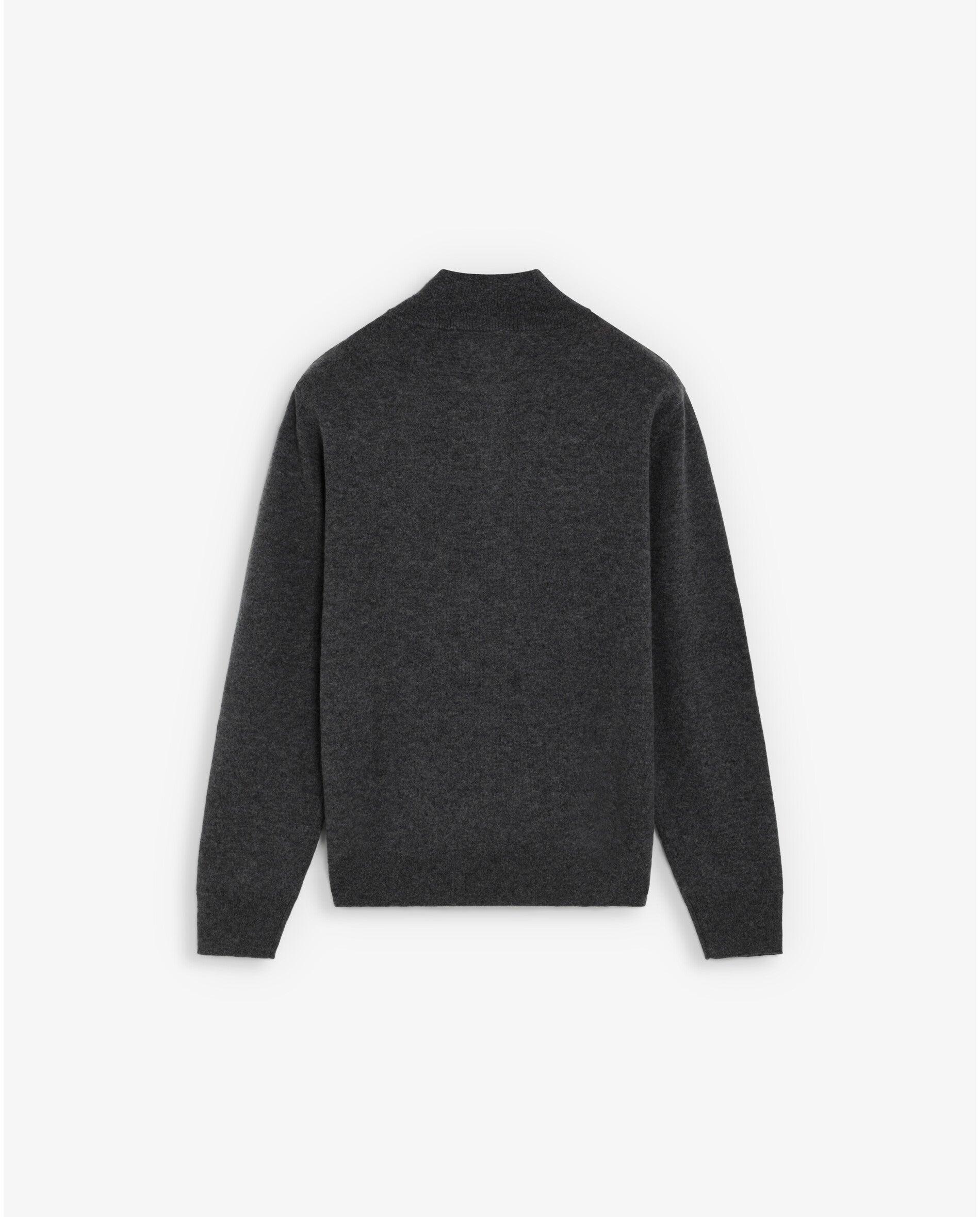 Jersey de hombre de lana merino con cuello half-zip - Scalpers - Gris marengo Gris marengo-2