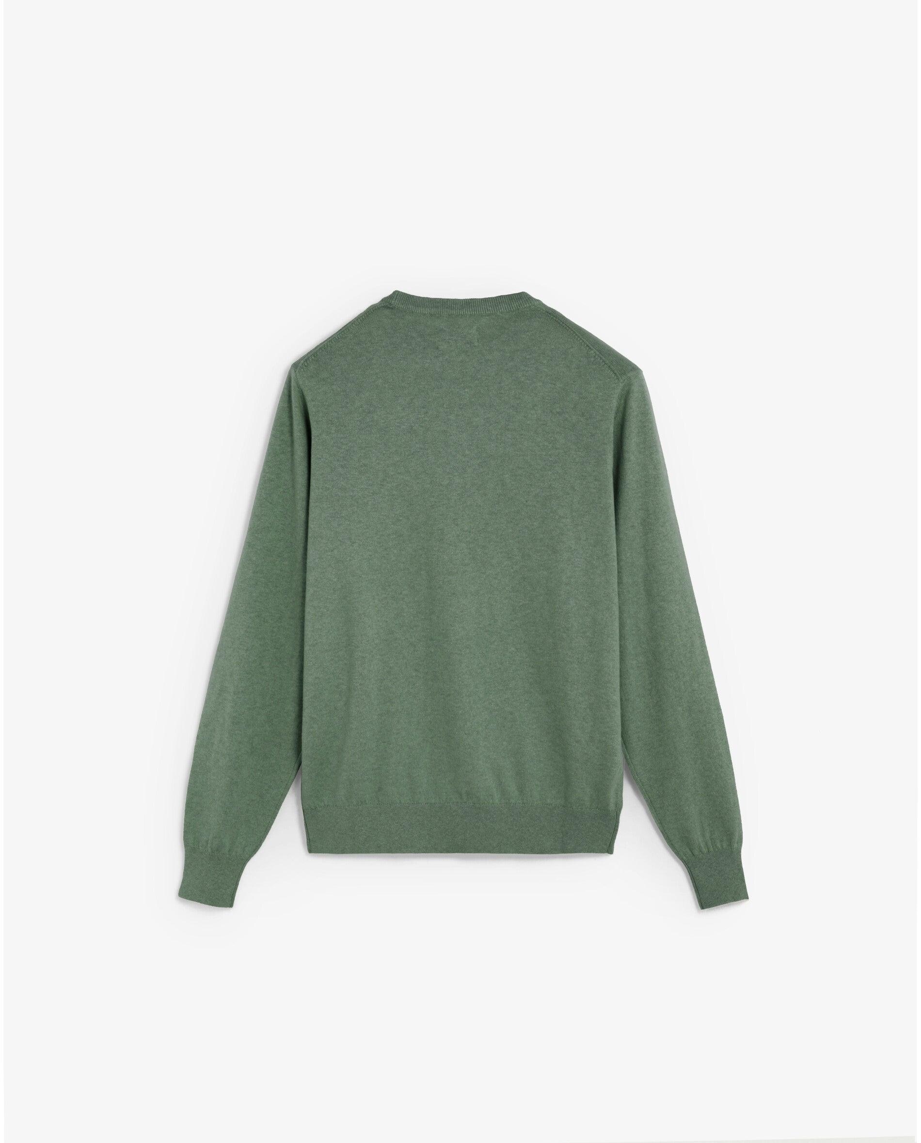 Imagen 6 de Jersey de hombre de punto con cuello redondo y acabados en rib - Scalpers - Verde Verde