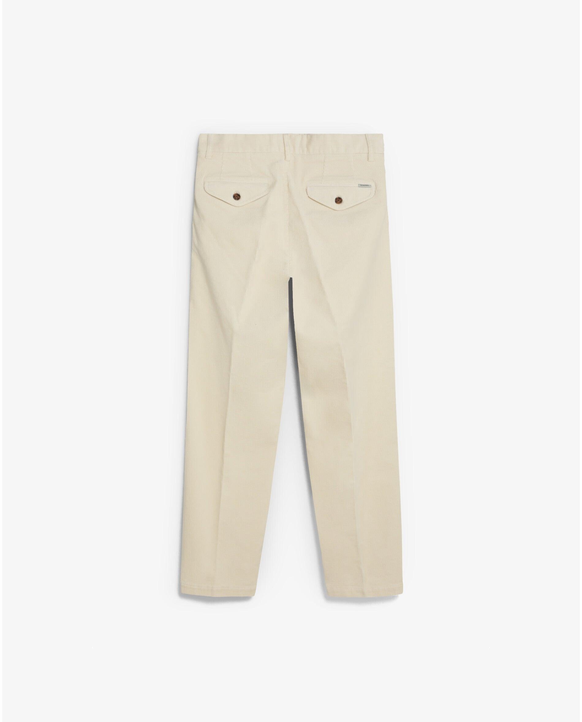 Imagen 2 de Pantalón chino de hombre regular fit en tejido de pana - Scalpers - Crema Crema