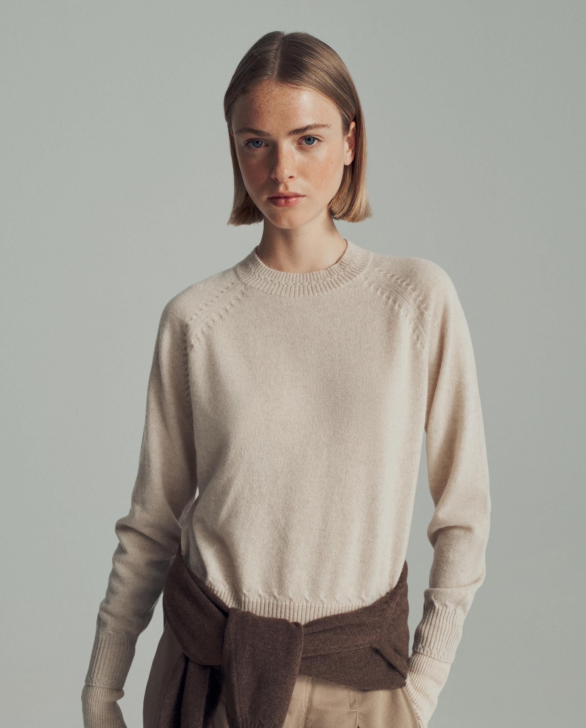 Scalpers - Jersey de mujer 100% cashmere con escote redondo.