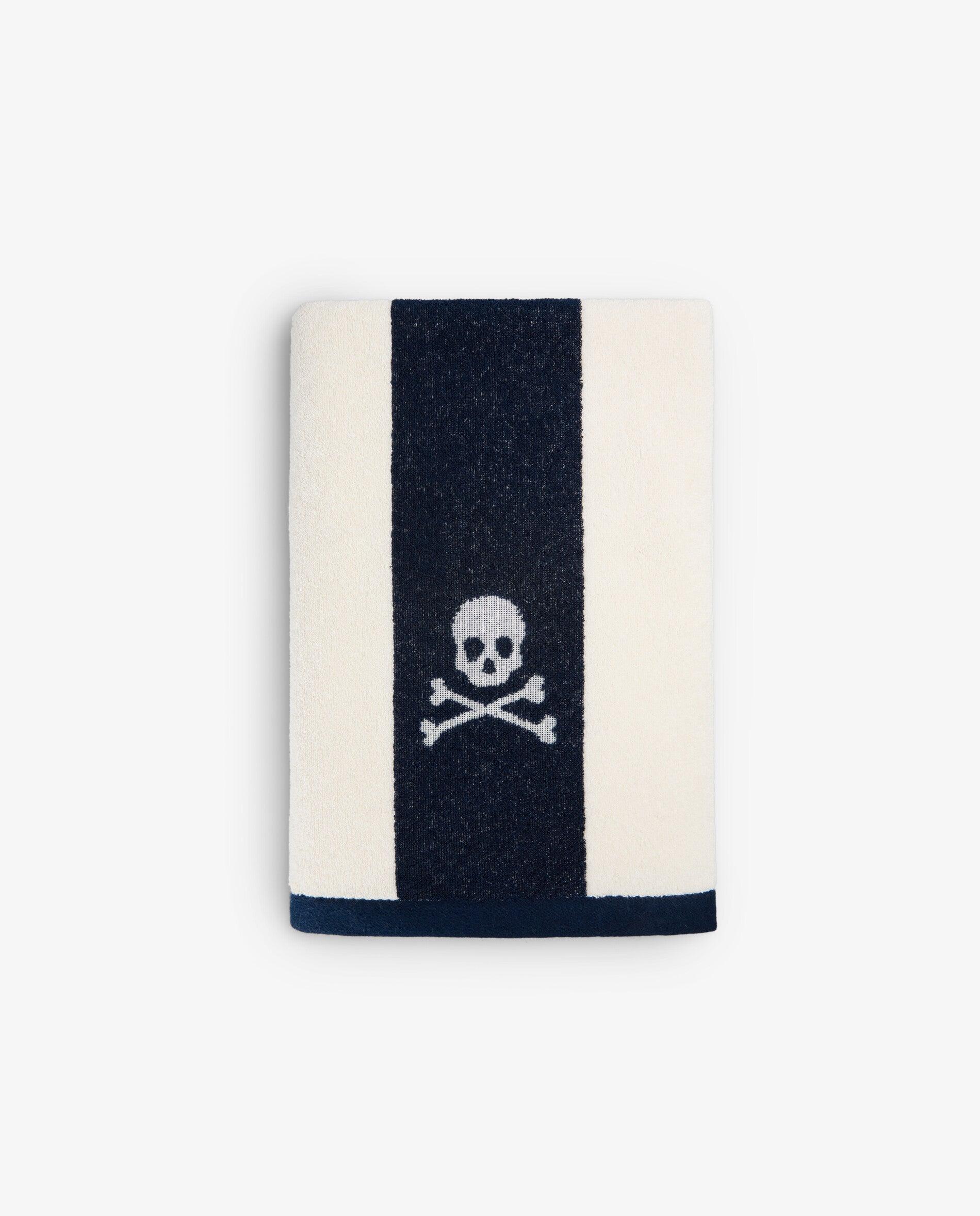 Imagen 0 de Toalla de playa de mujer a rayas de algodón Navy